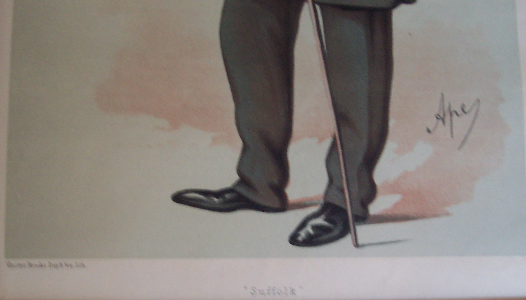 1875 Vanity Fair Ape Print Earl Of Stradbroke