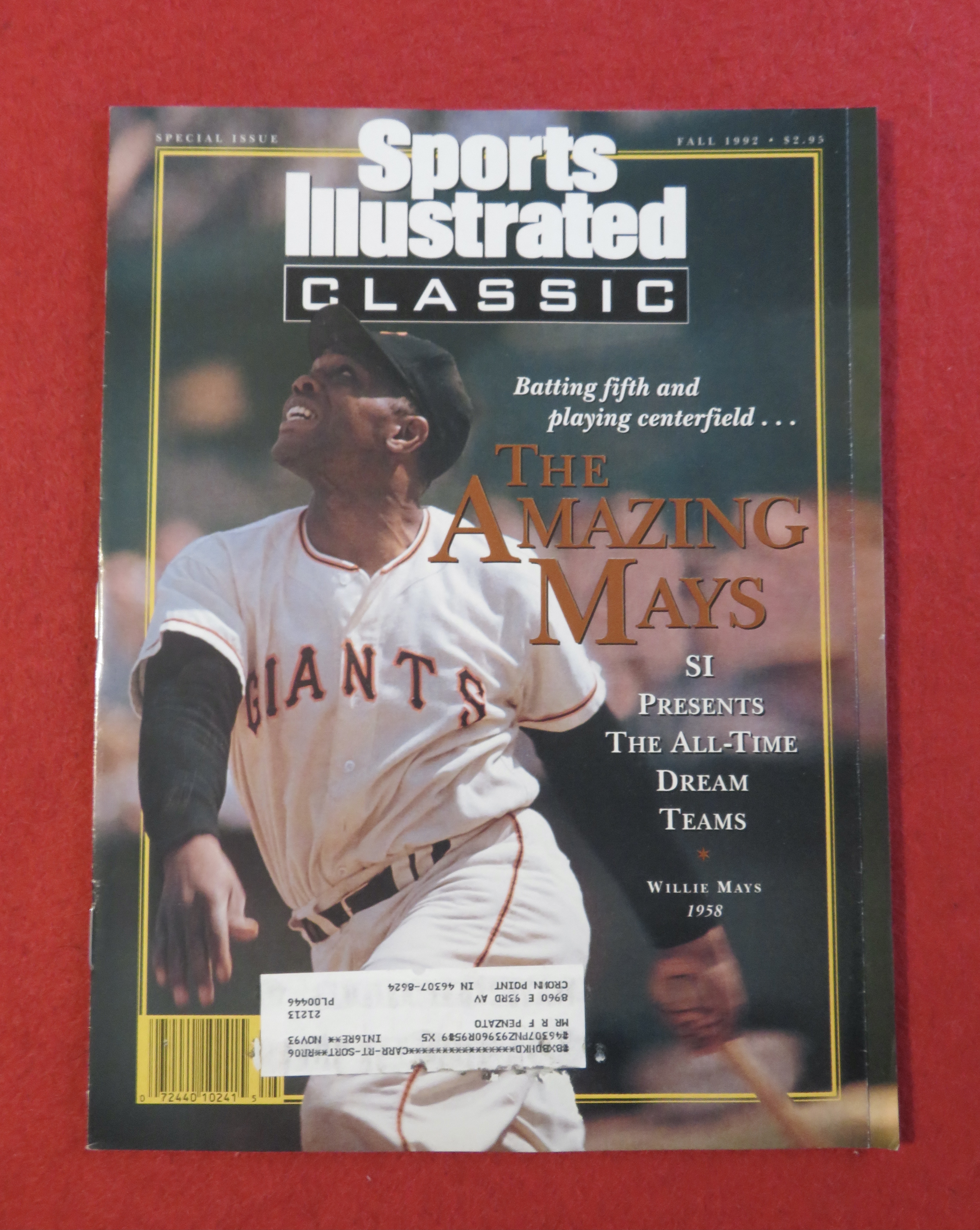 Sports Illustrated Magazine-Fall 1992-The Amazing Mays