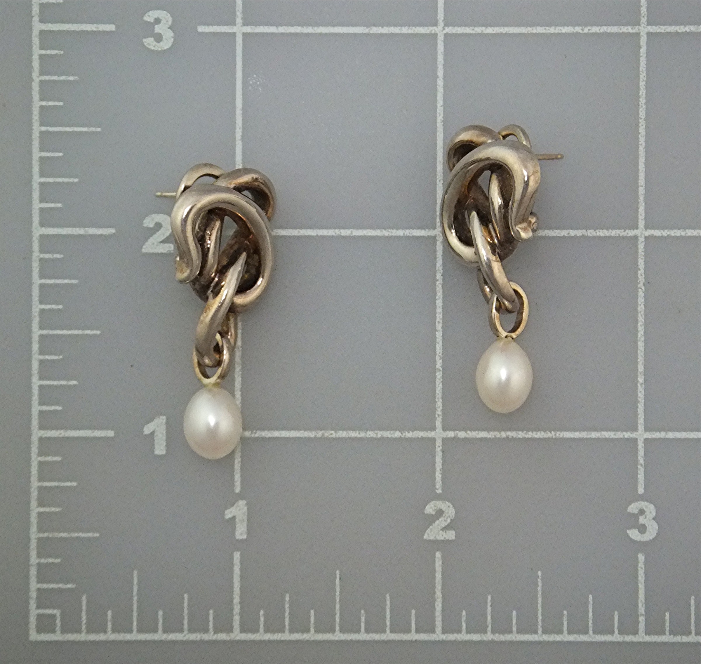 Earrings Sterling Silver Freshwater Pearl A.C Studio