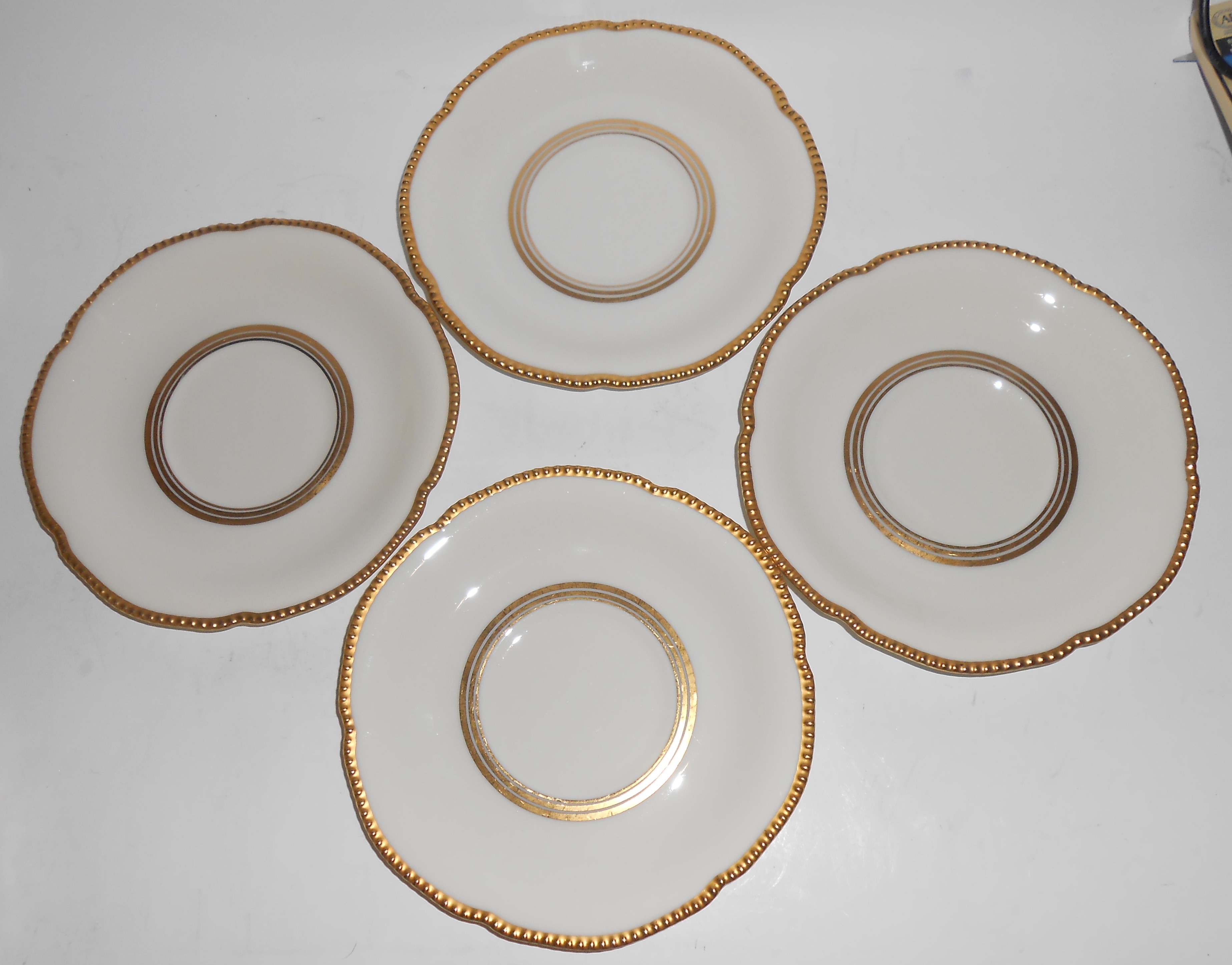 Castleton Fine China Gold ROYAL Set/4 Saucers