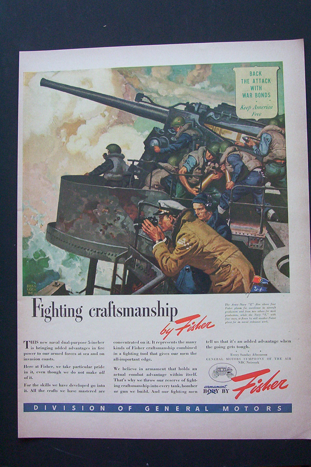 1943 Body By Fisher with Soldiers Shooting