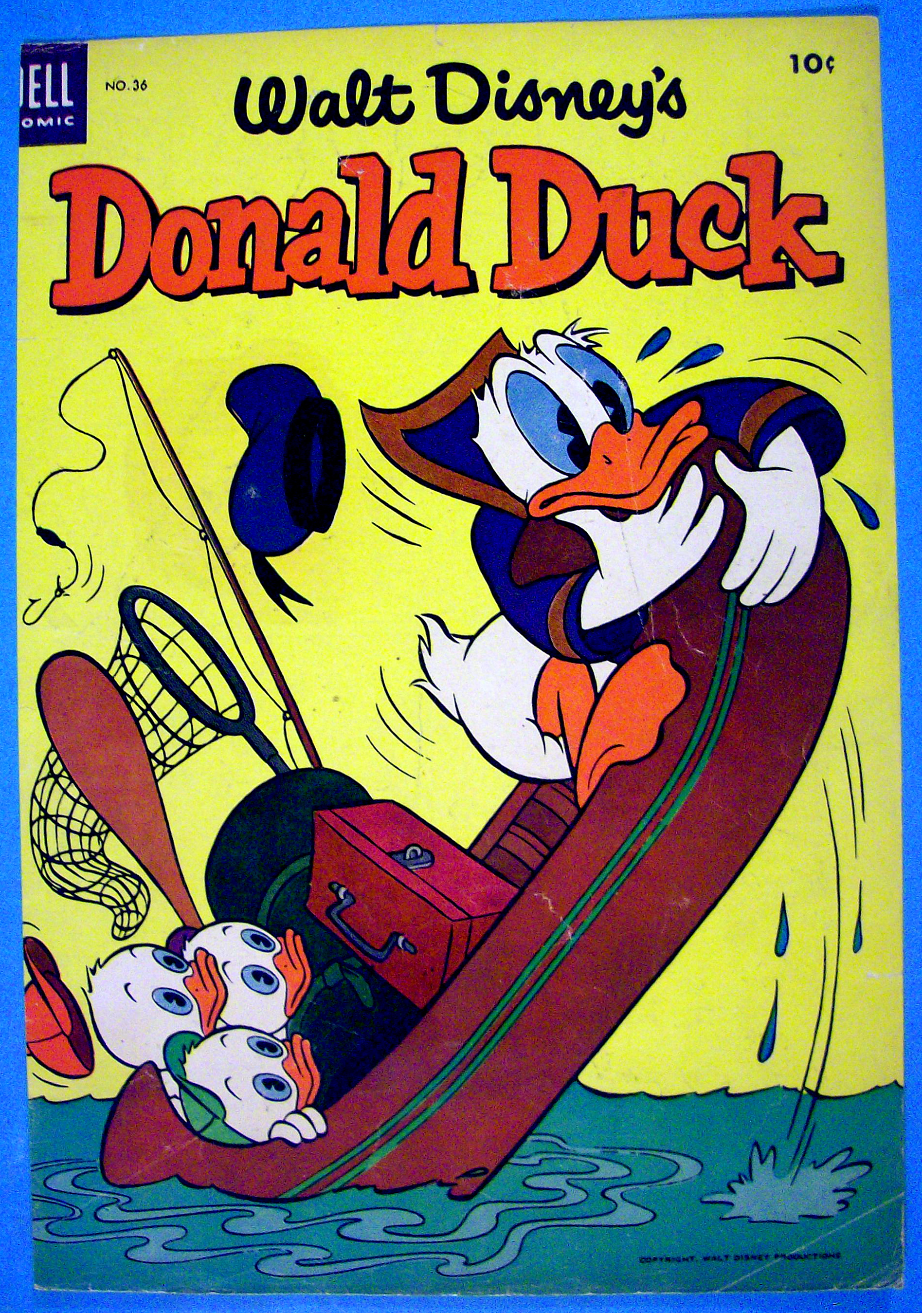 Donald Duck Comic Cover #36 July-August 1954