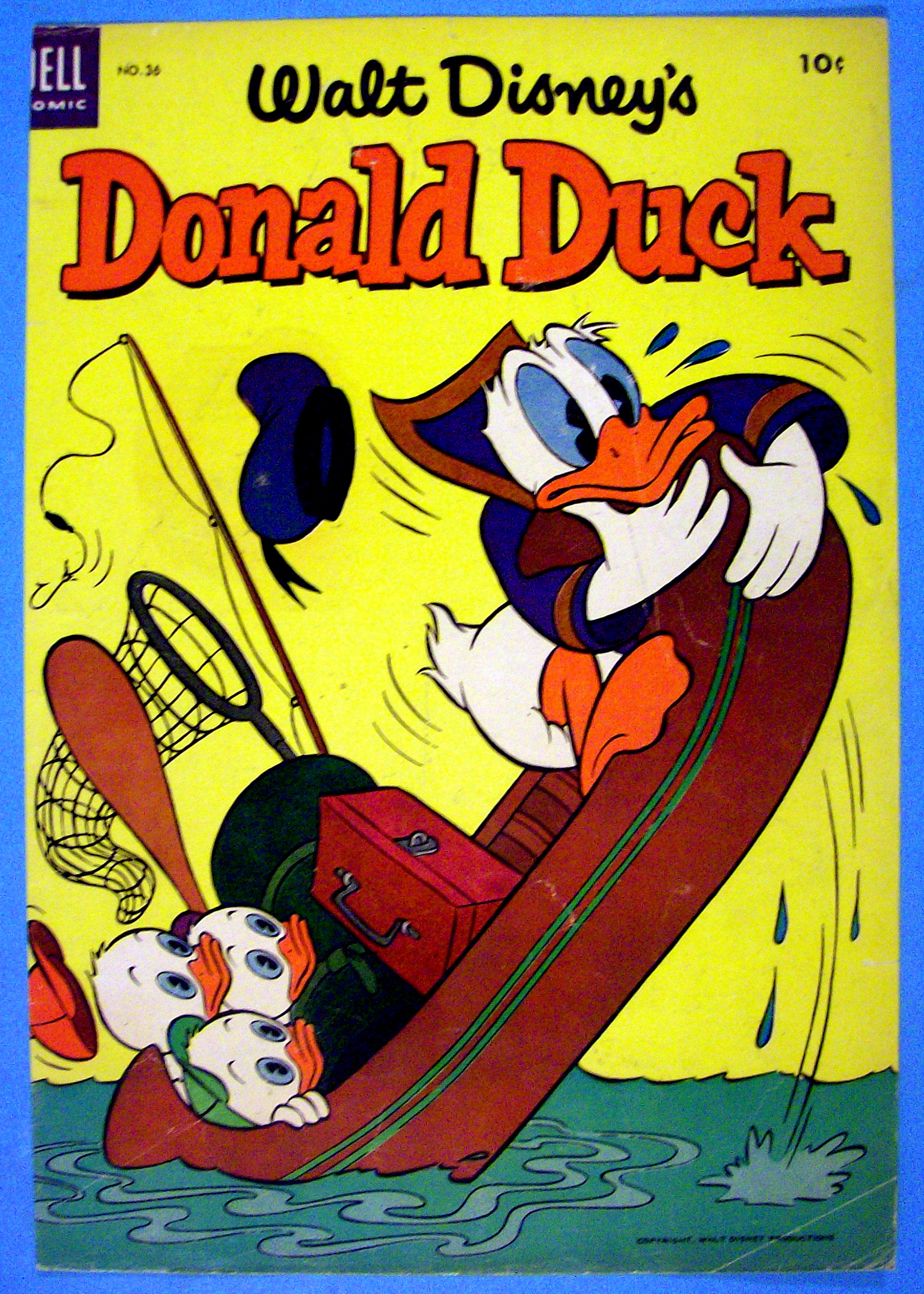 Donald Duck Comic Cover #36 July-August 1954