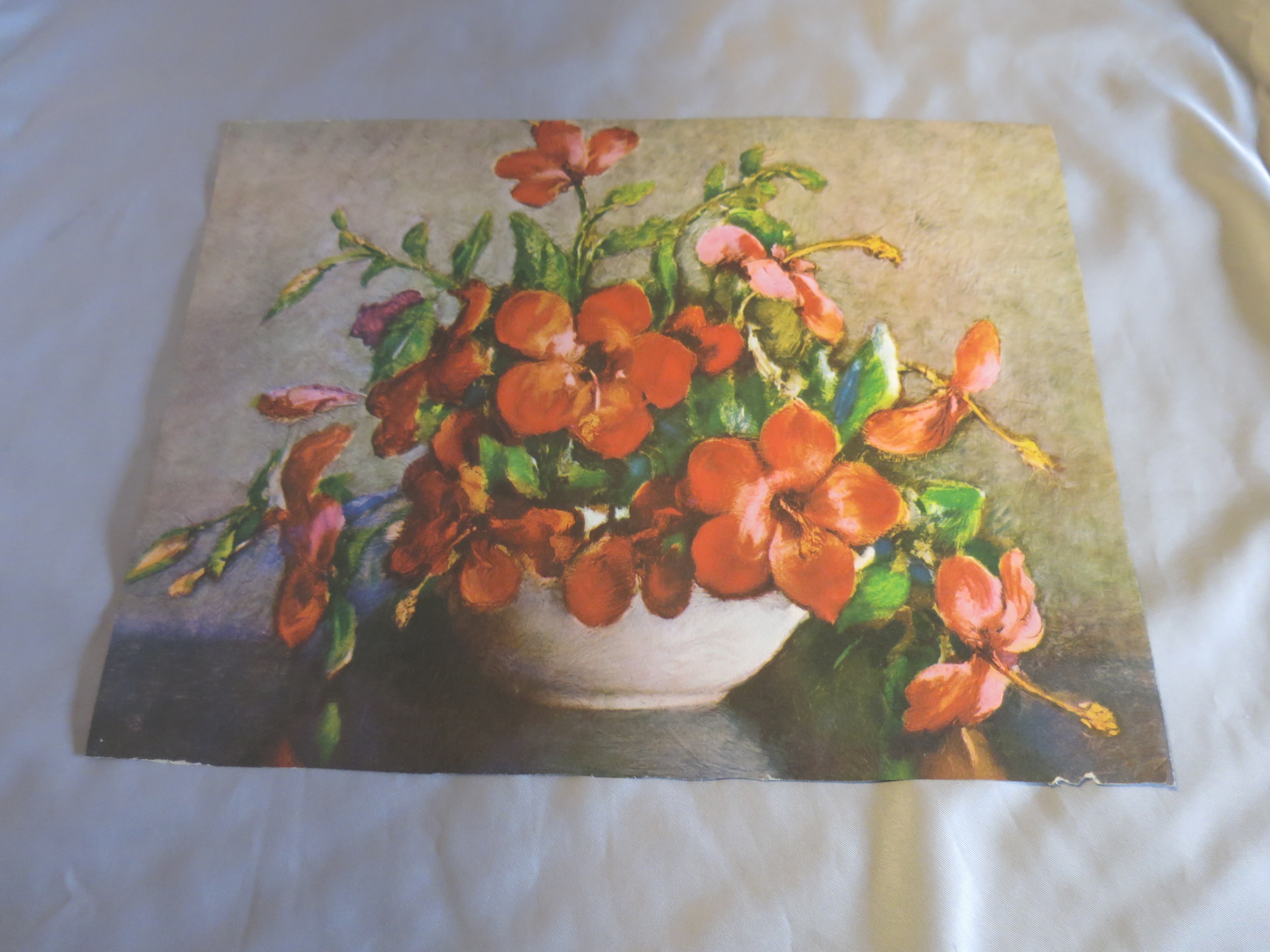 Floral Bouquet Ideal Book Lithograph Evidence WM Ellis