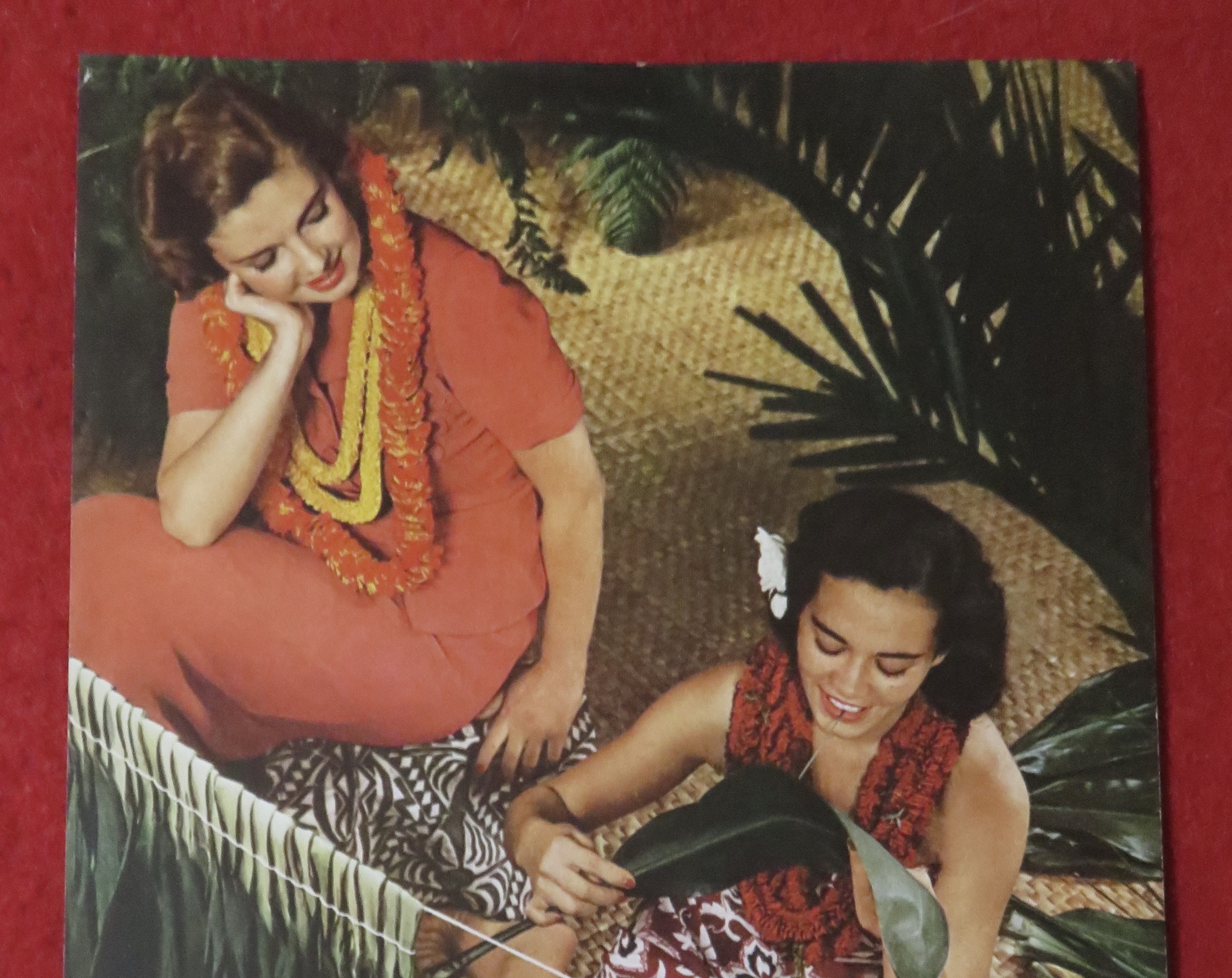 1939 Matson Line To Hawaii with Woman & Hawaiian Woman