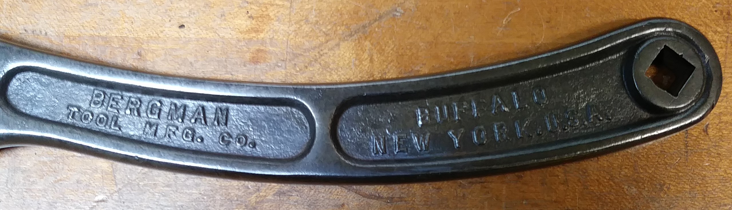Bergman Tool Mfg. Co. S-Handle Adjustable Wrench