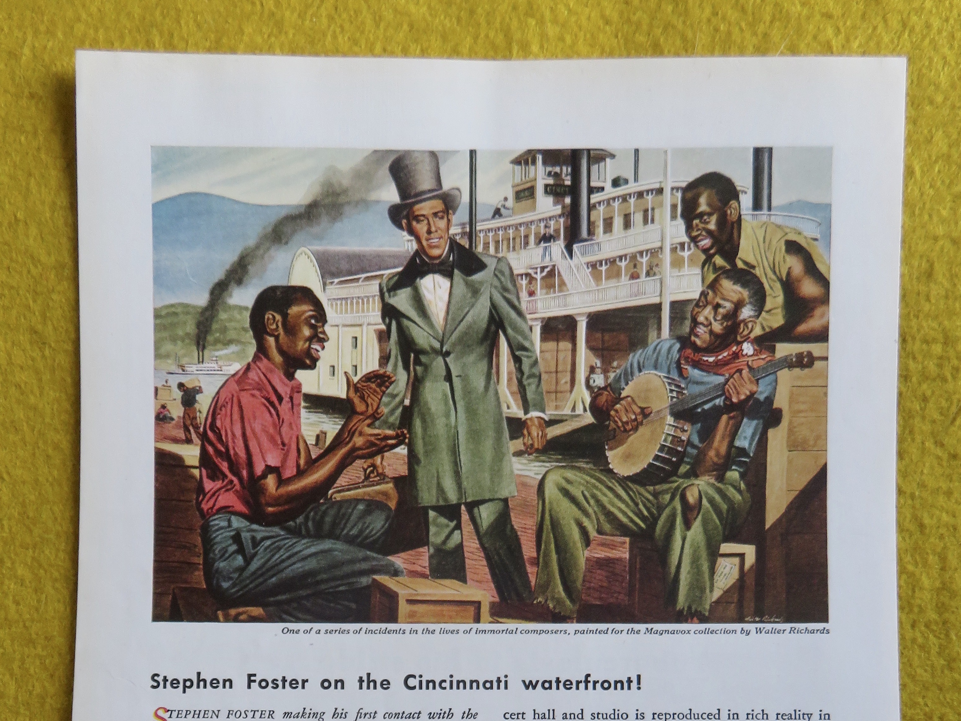 1945 Magnavox Radio Phonograph with Stephen Foster