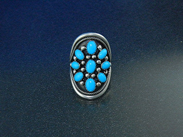 Navajo Sleeping Beauty Turquoise Sterling Silver Living