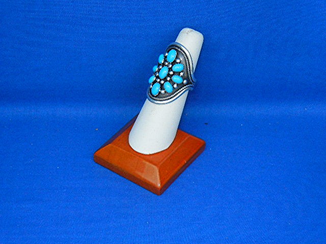 Navajo Sleeping Beauty Turquoise Sterling Silver Living