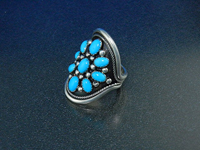 Navajo Sleeping Beauty Turquoise Sterling Silver Living