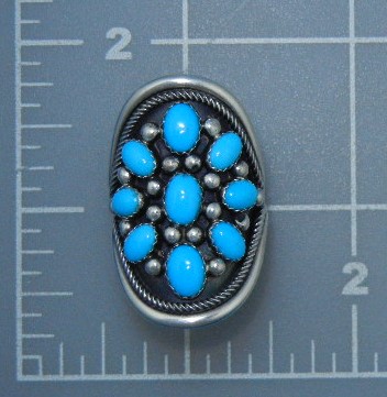 Navajo Sleeping Beauty Turquoise Sterling Silver Living