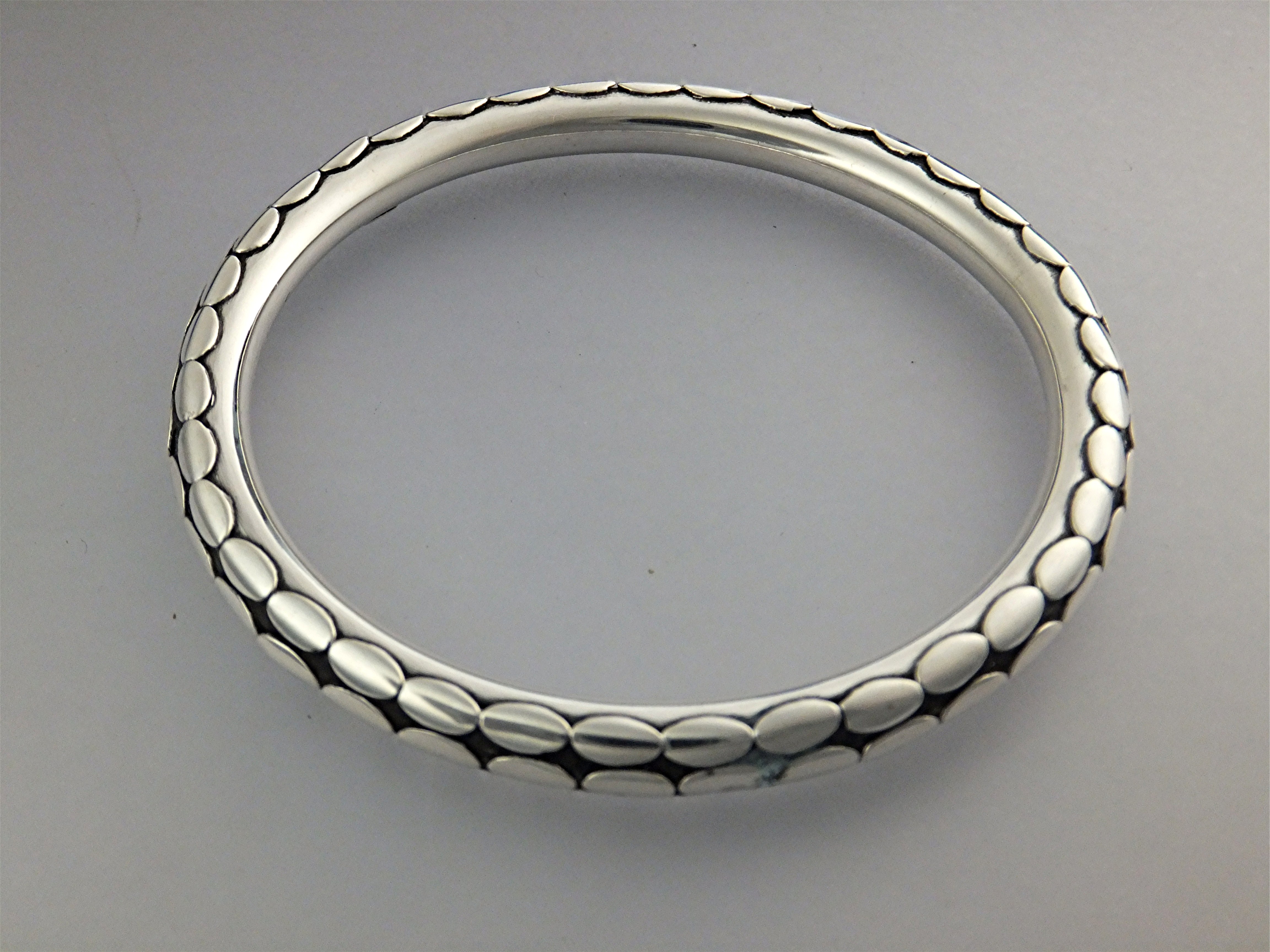 Bracelet Sterling Silver Oval Dot John Hardy Look Bali