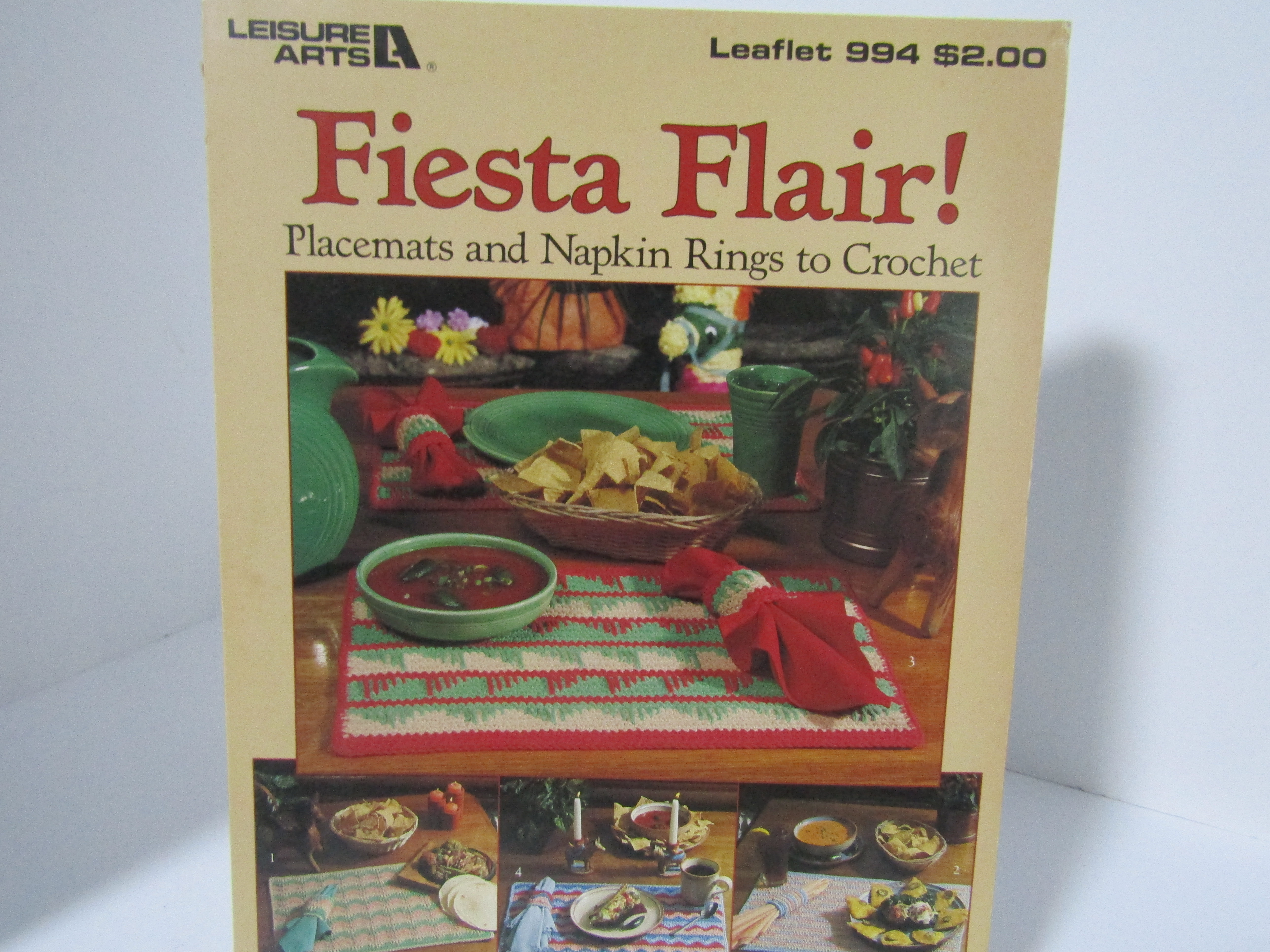 Leisure Arts Fiesta Flair Placemats To Crochet  #994
