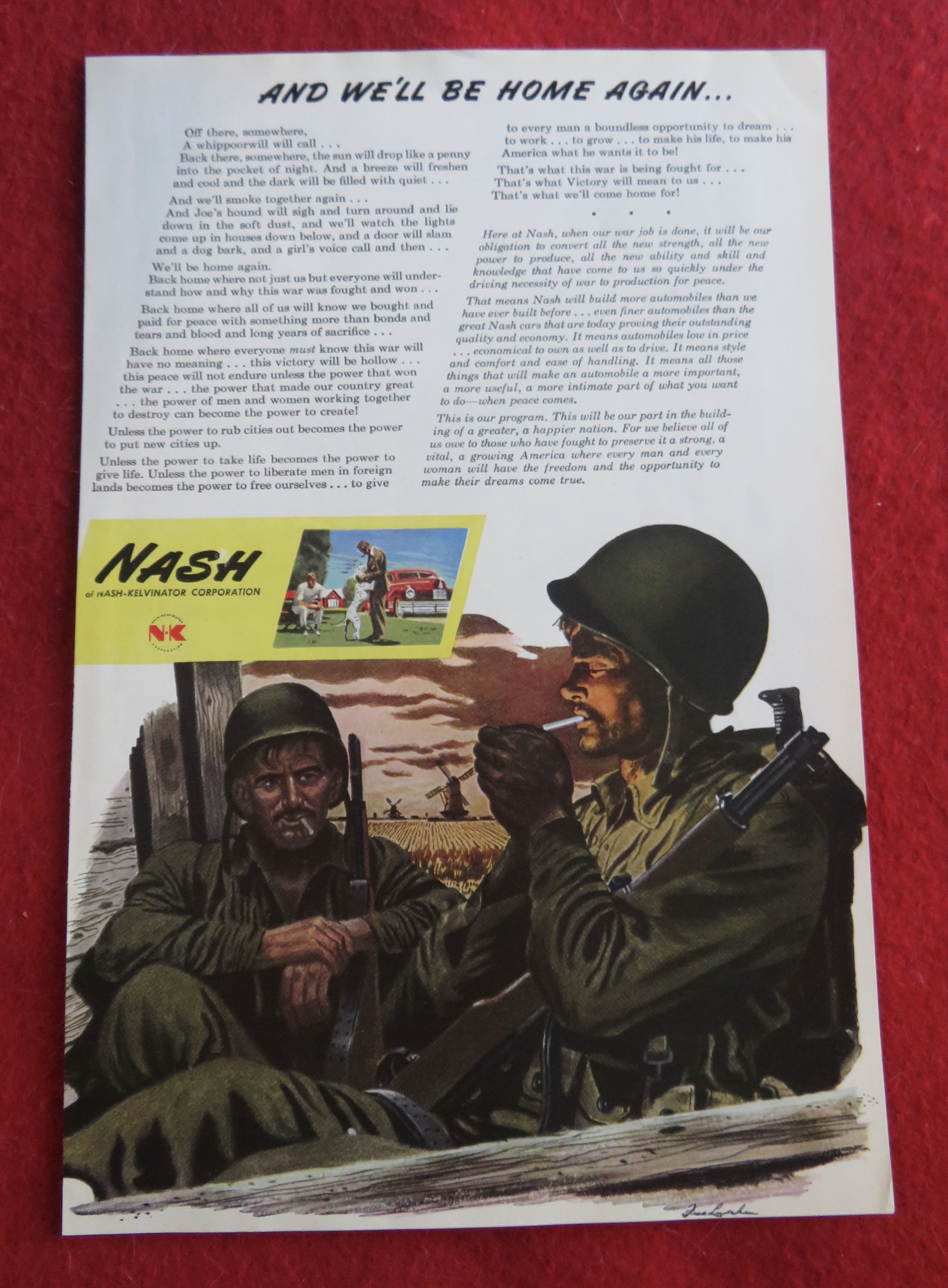 1944 Nash/Kelvinator with Soldiers Talking