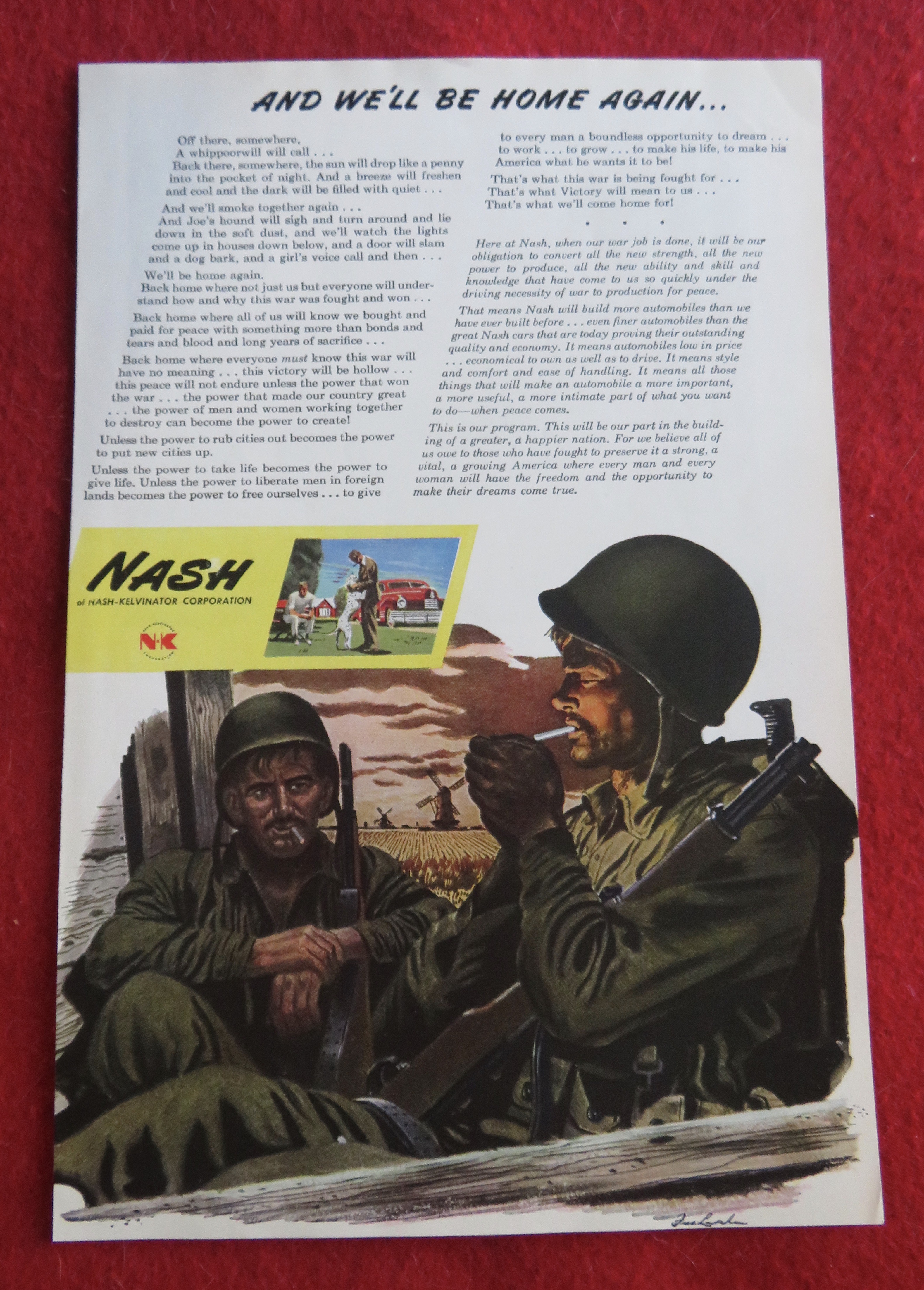 1944 Nash/Kelvinator with Soldiers Talking