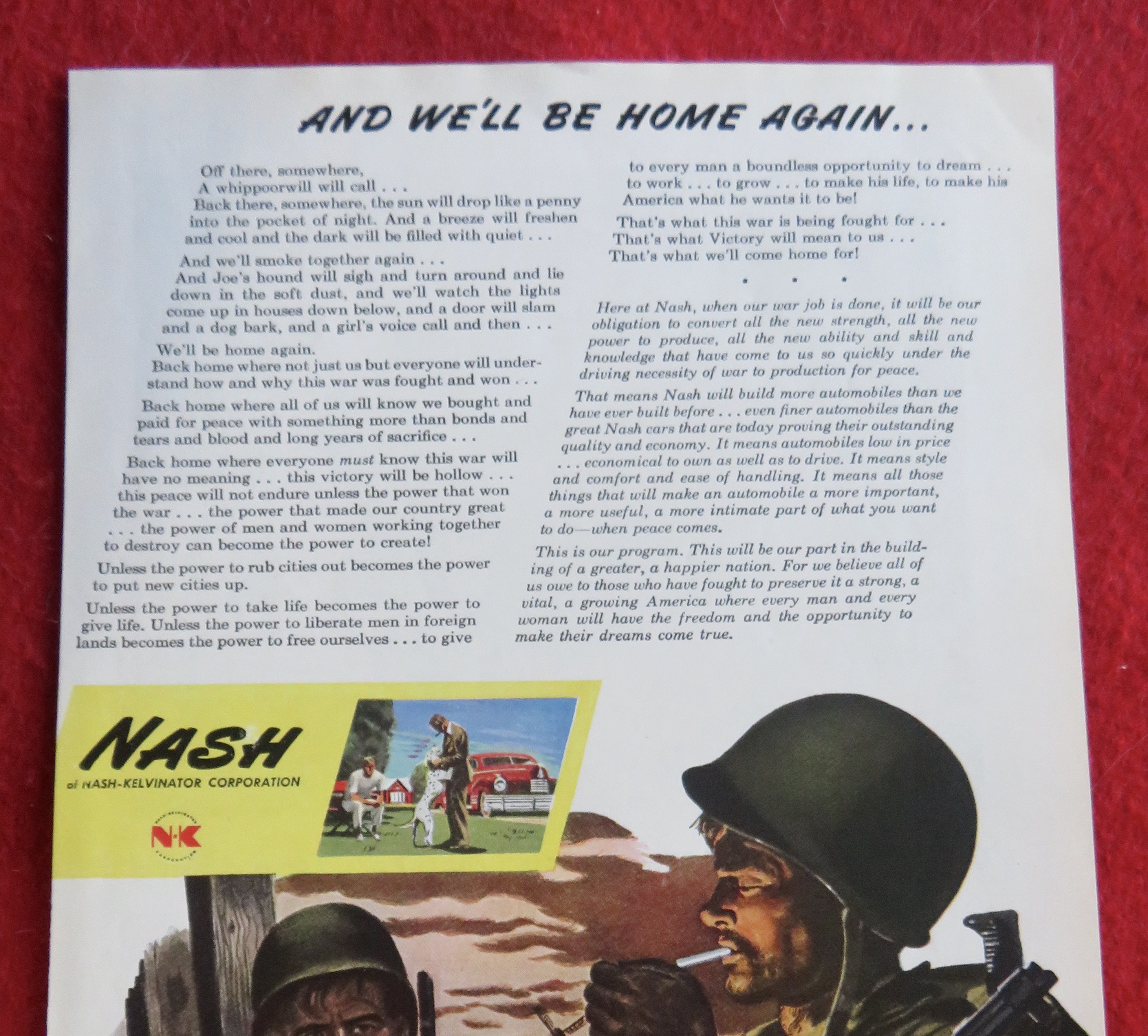1944 Nash/Kelvinator with Soldiers Talking