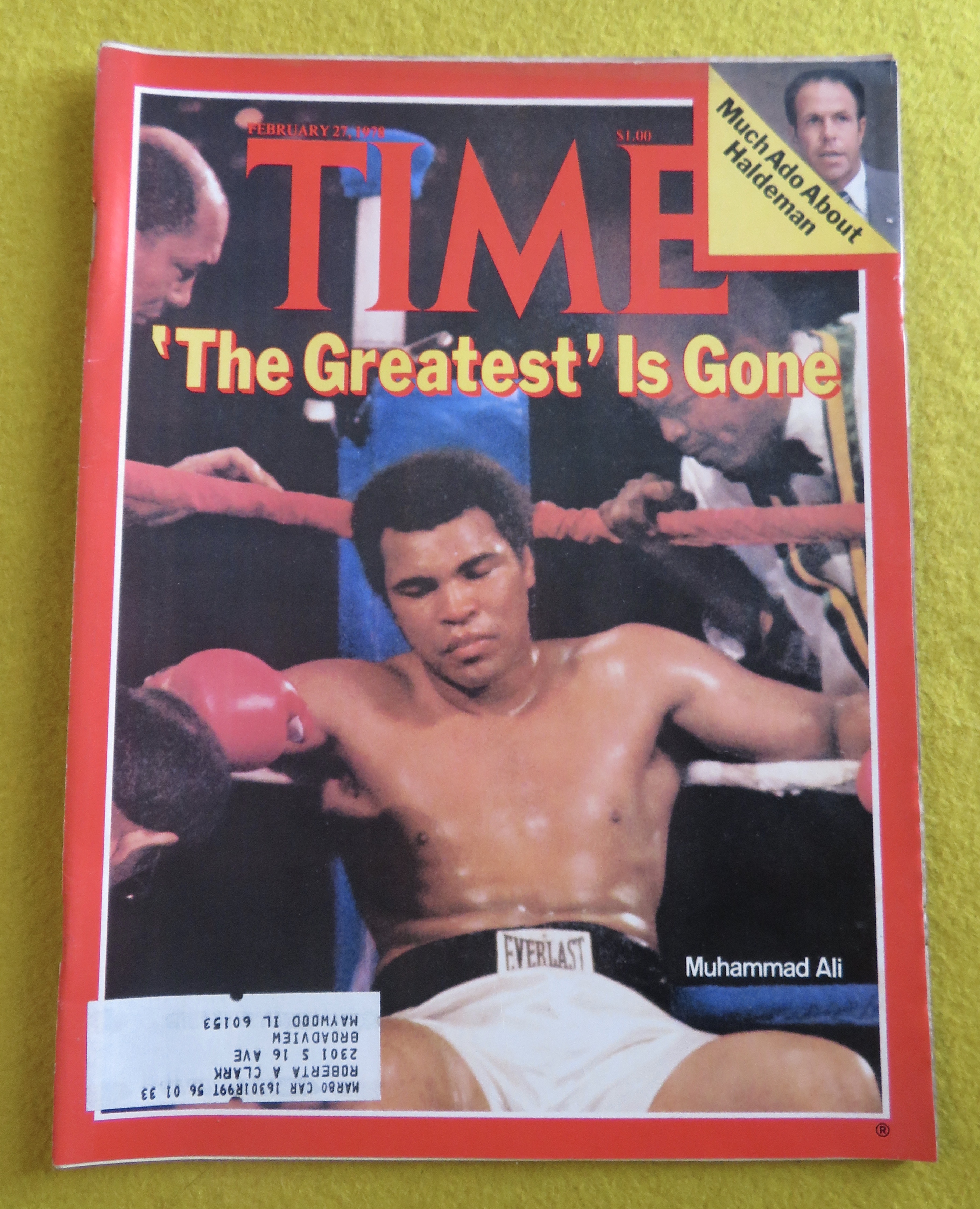 Time Magazine February 27, 1978 Muhammad Ali