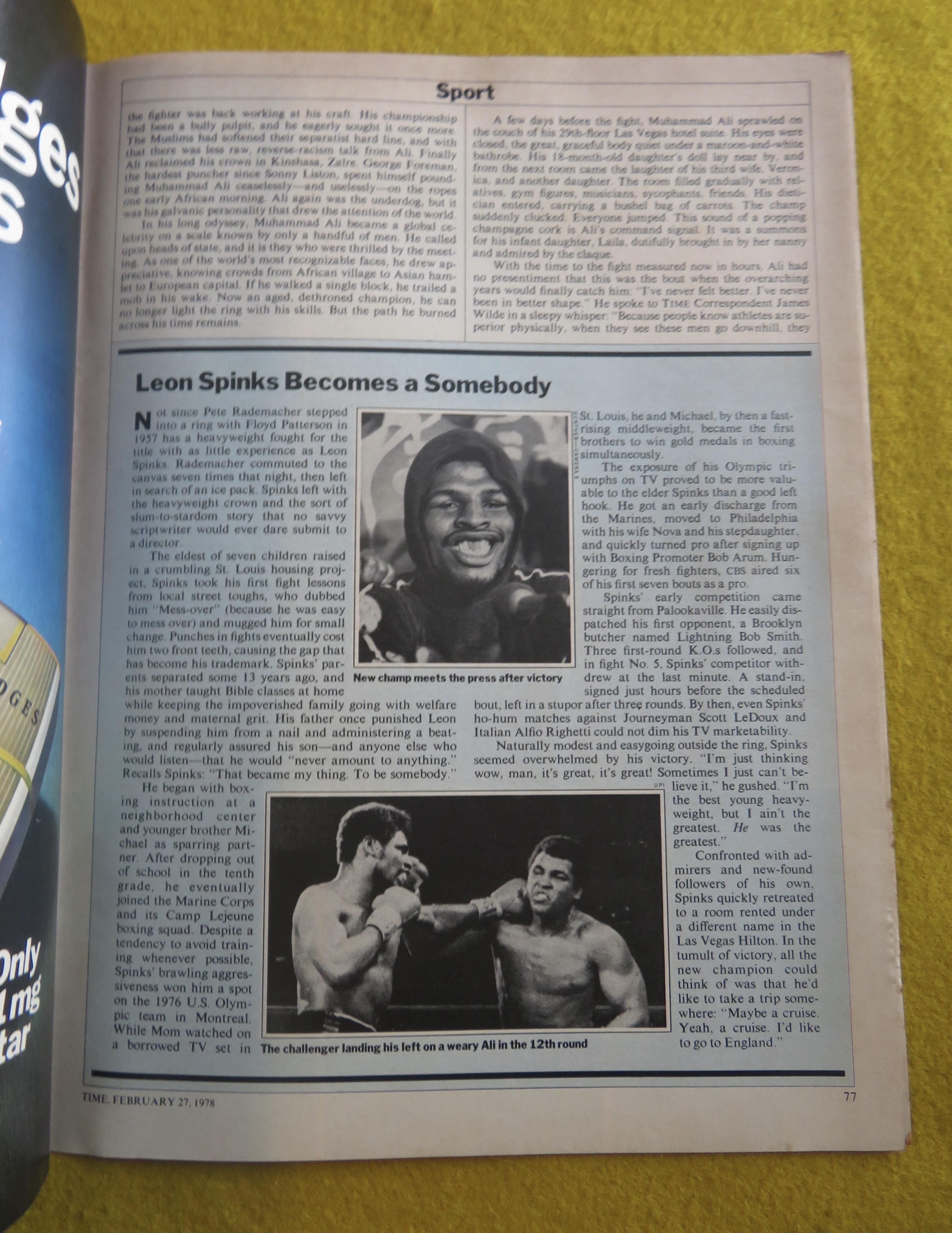 Time Magazine February 27, 1978 Muhammad Ali