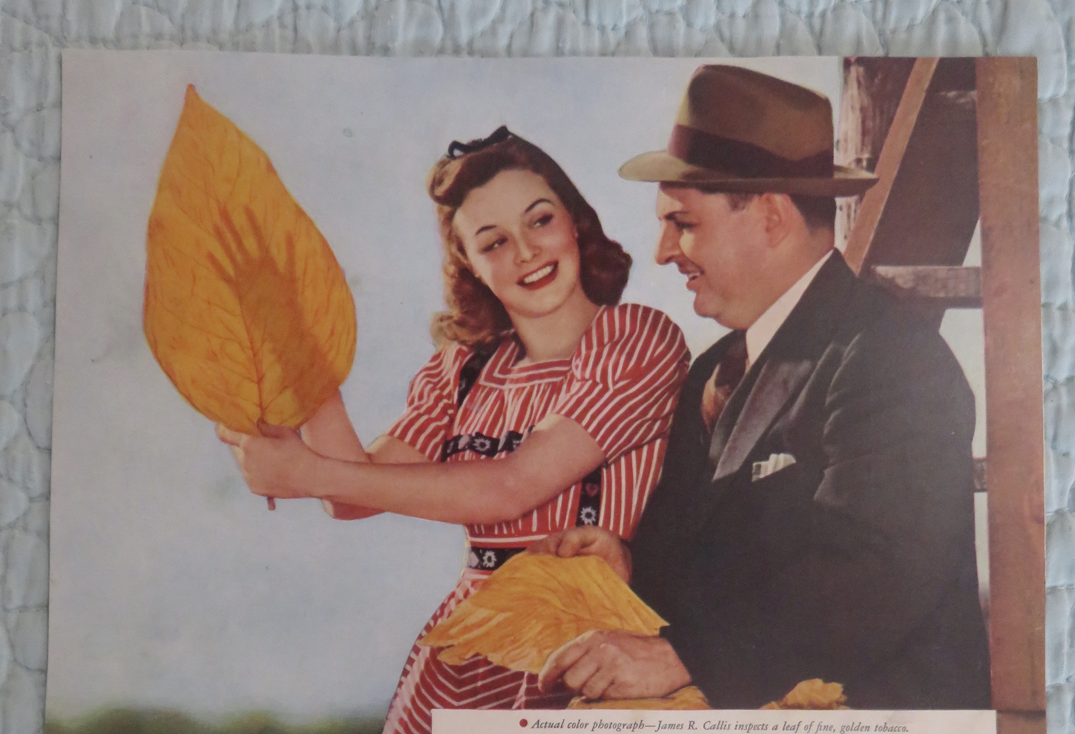 1941 Lucky Strike Cigarettes with Man & Woman & Leaf
