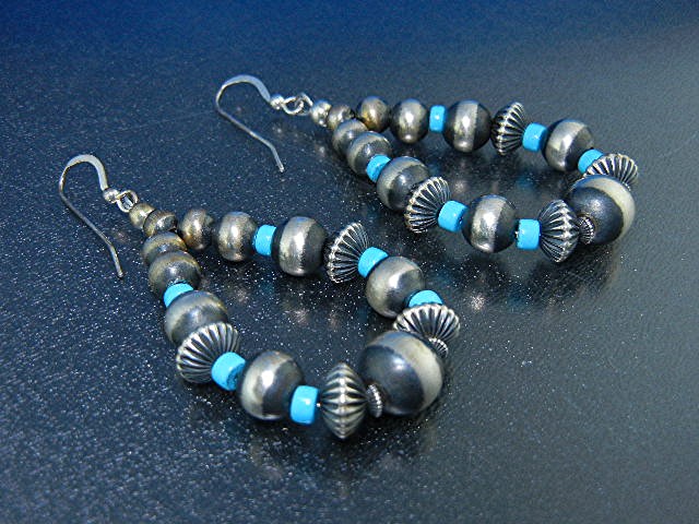 Sleeping Beauty Turquoise Sterling Silver Earrings