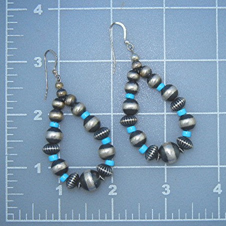 Sleeping Beauty Turquoise Sterling Silver Earrings