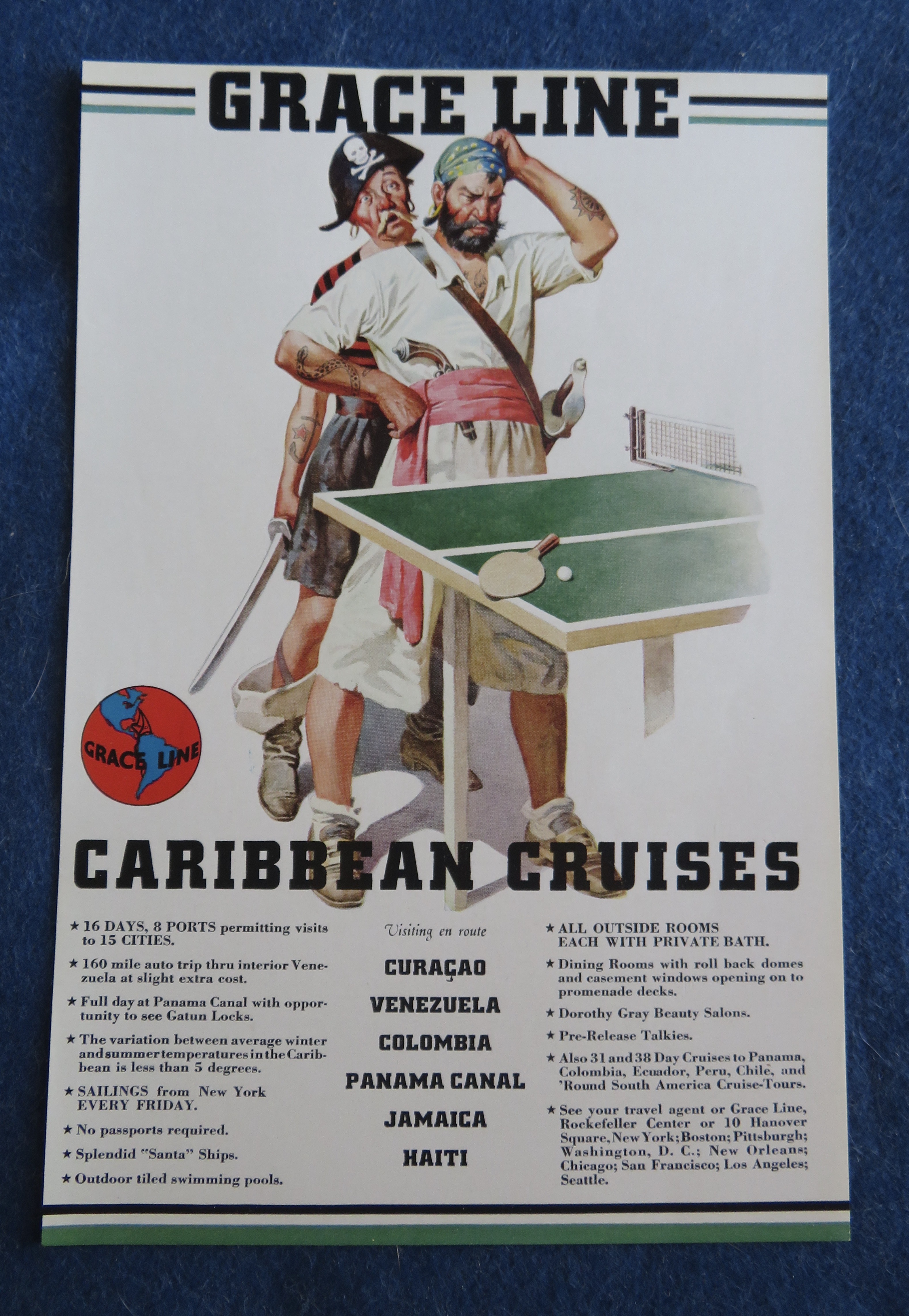 1938 Grace Line with Caribbean Cruises