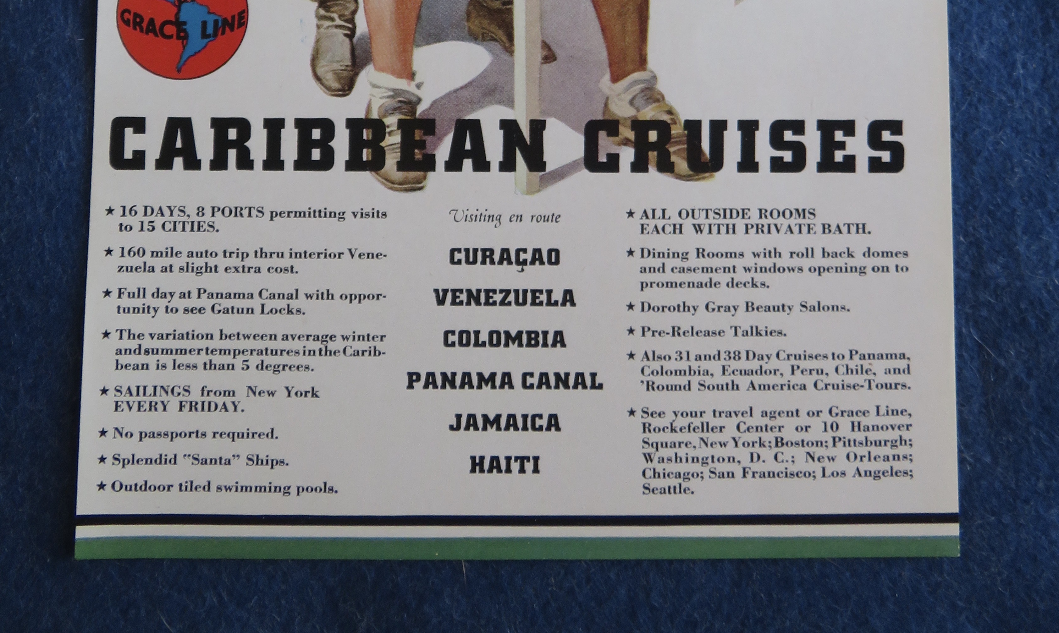 1938 Grace Line with Caribbean Cruises