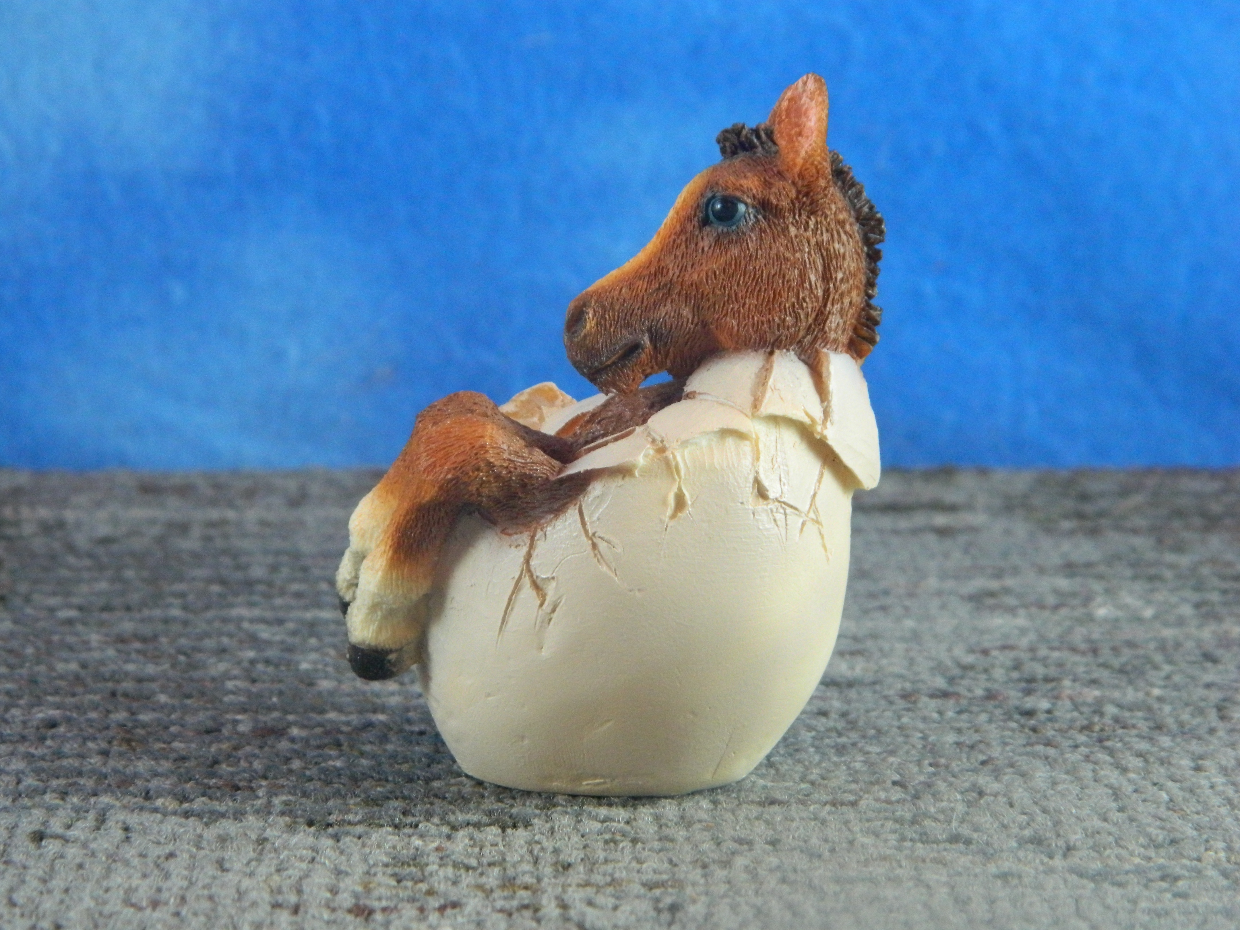 Corlett Horse coming out of an Egg