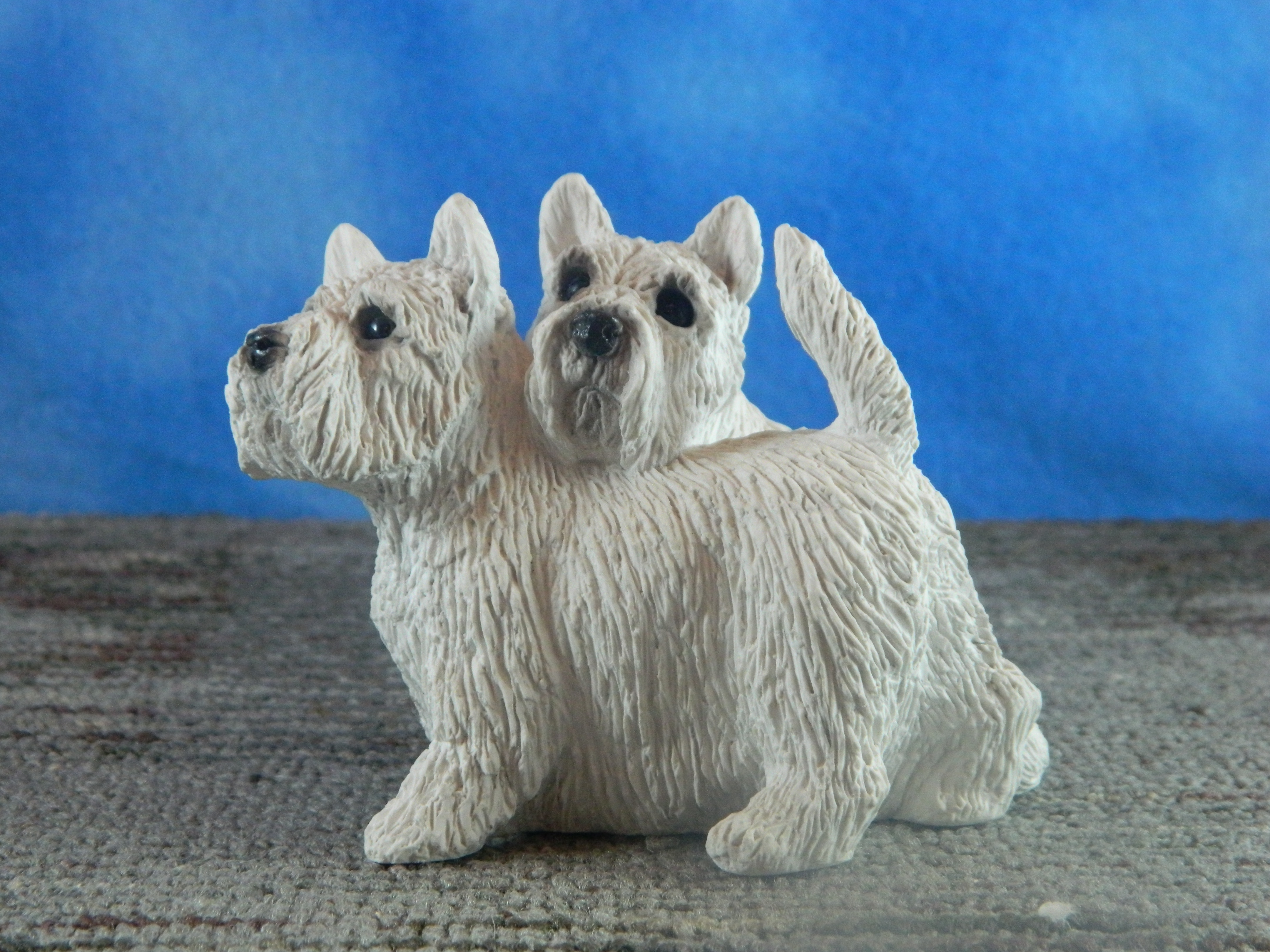 Stone Critter Resin West Highland Terrier Dog Pair