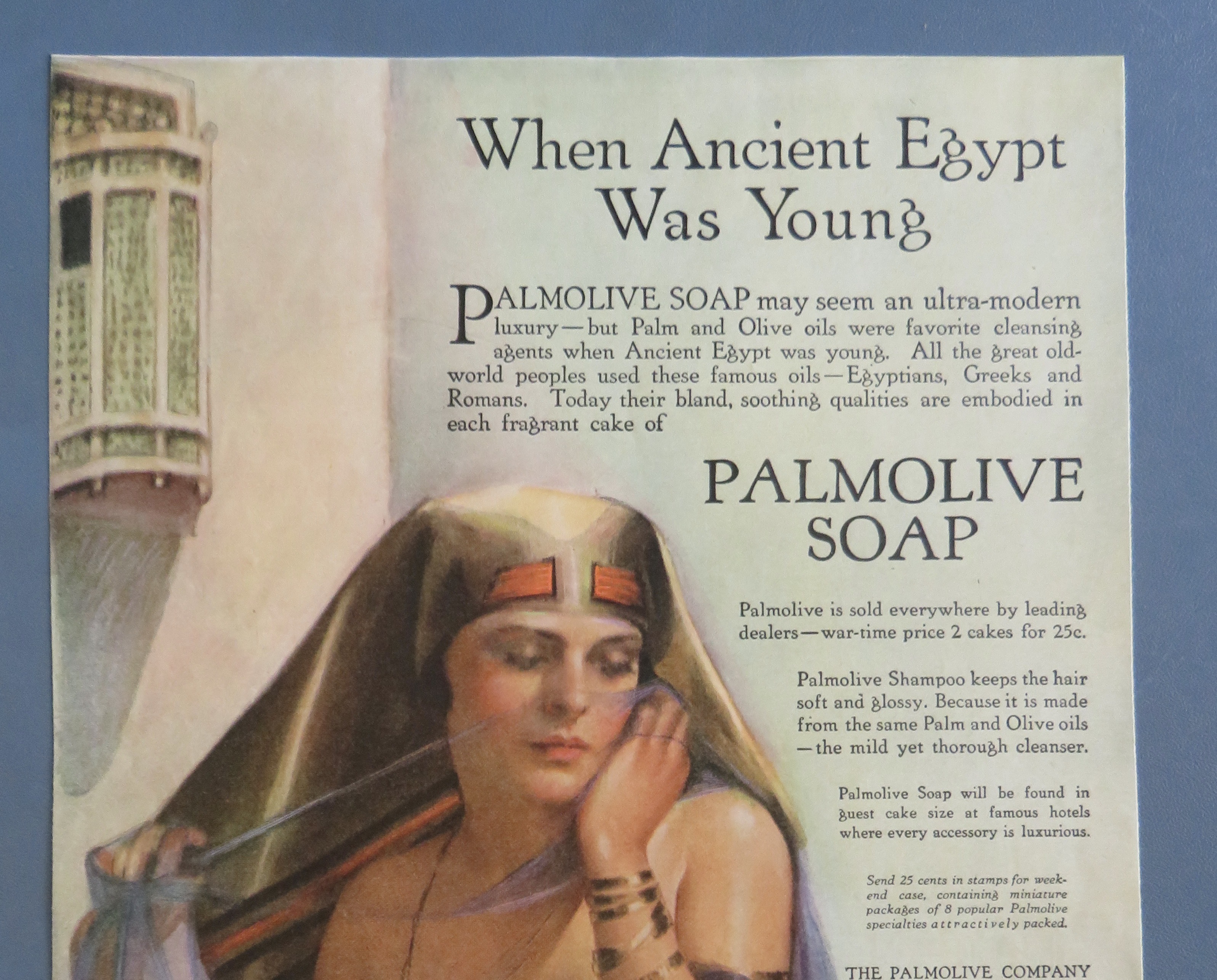 1918 Palmolive Soap with Ancient Egypt Woman