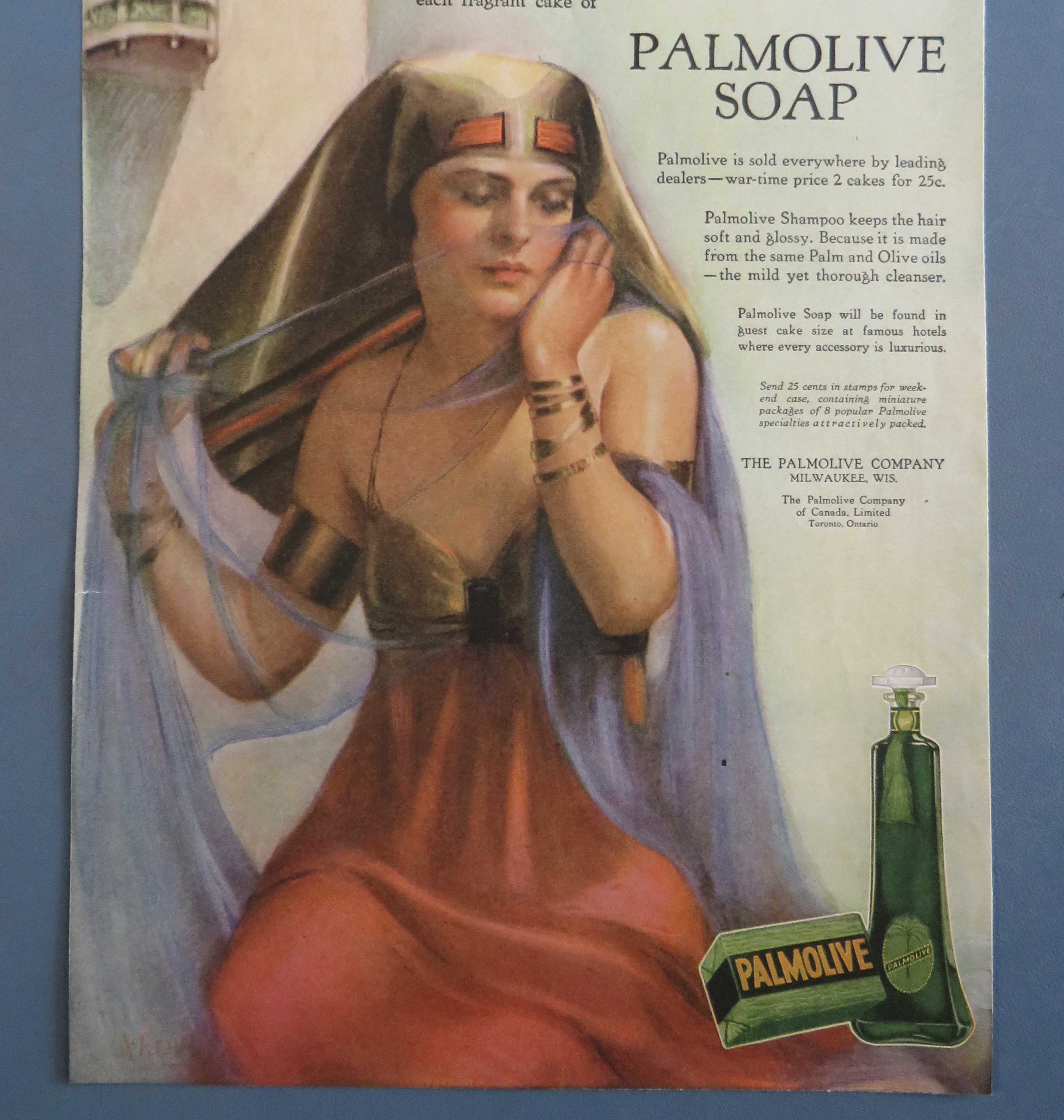 1918 Palmolive Soap with Ancient Egypt Woman