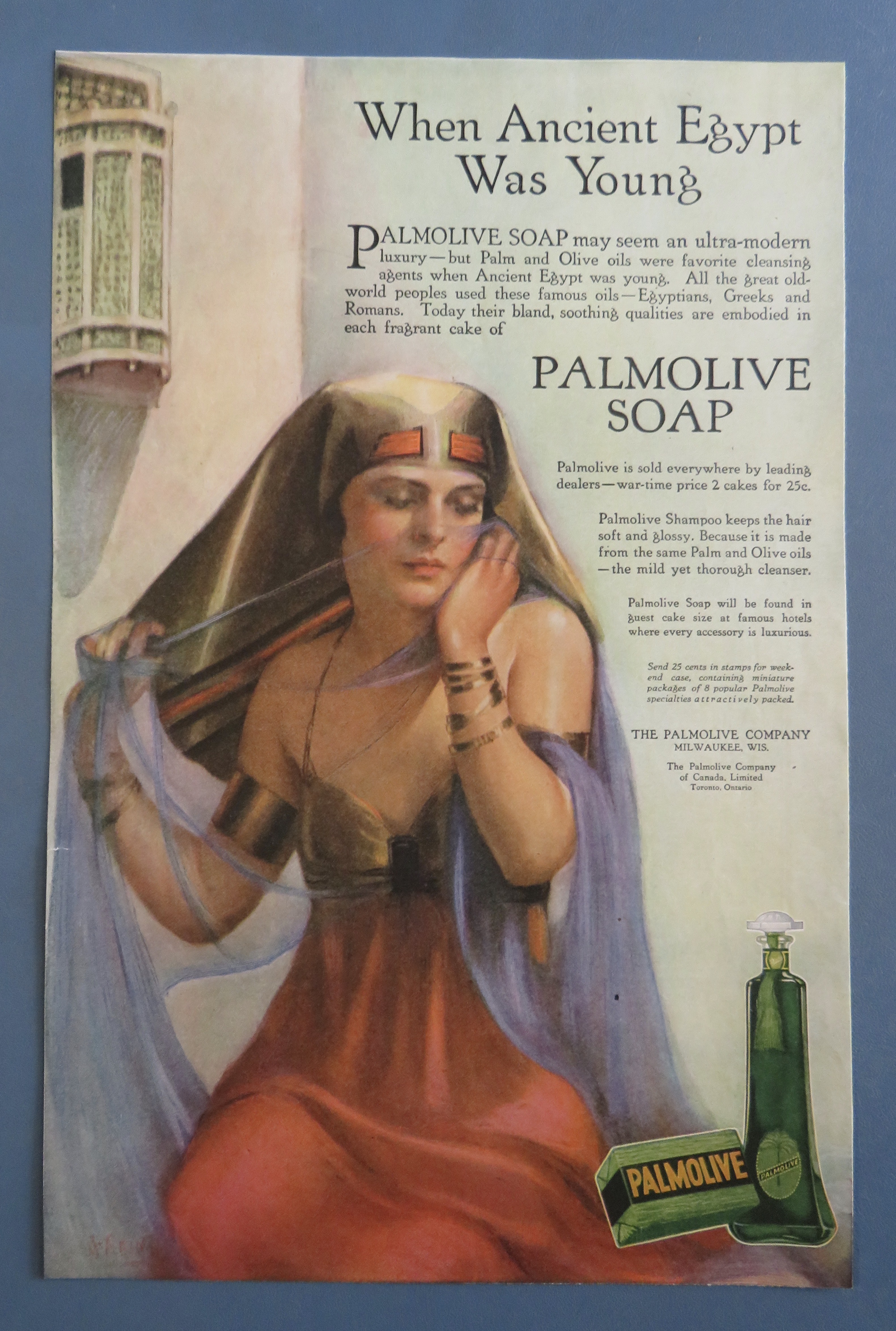 1918 Palmolive Soap with Ancient Egypt Woman