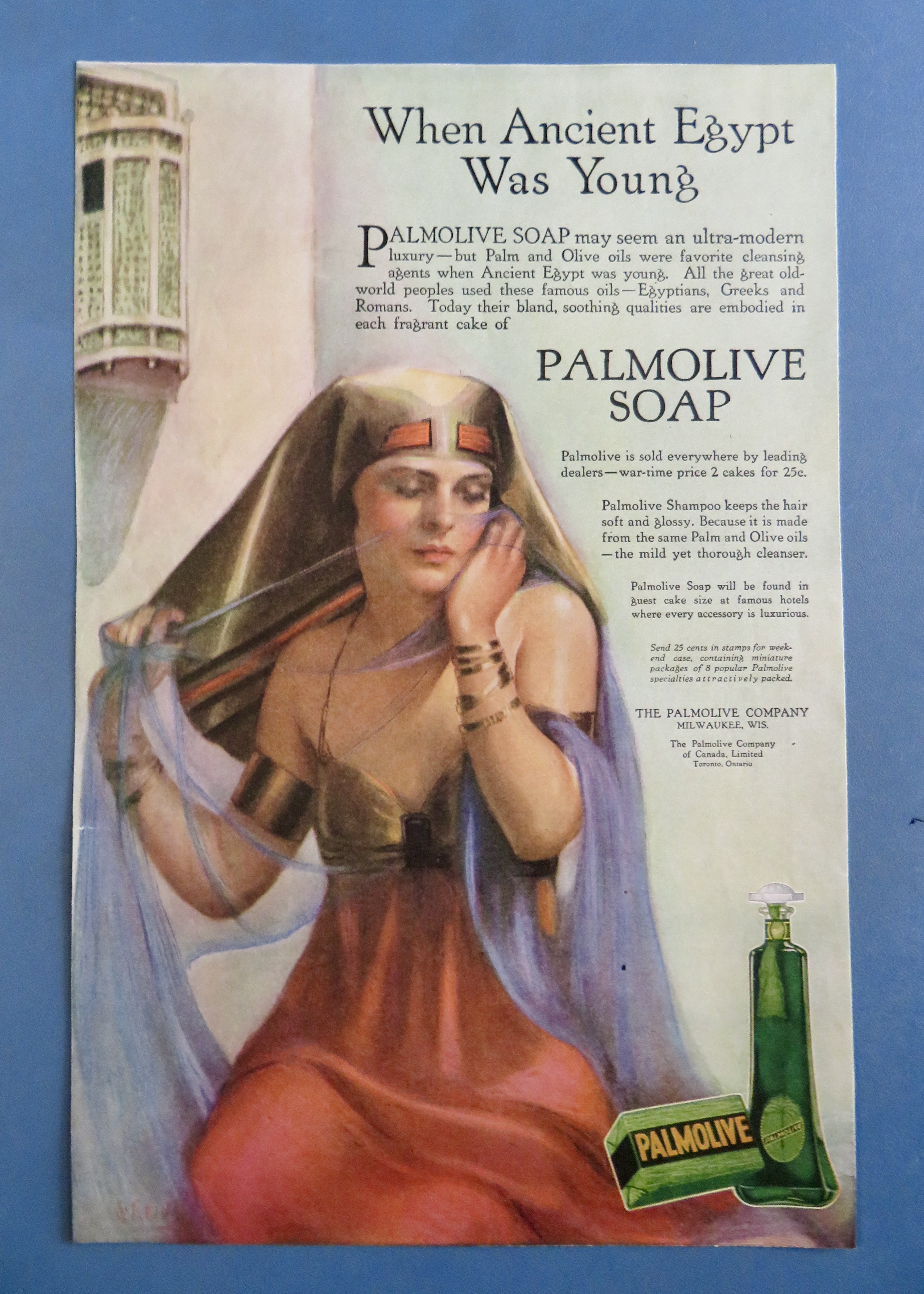 1918 Palmolive Soap with Ancient Egypt Woman