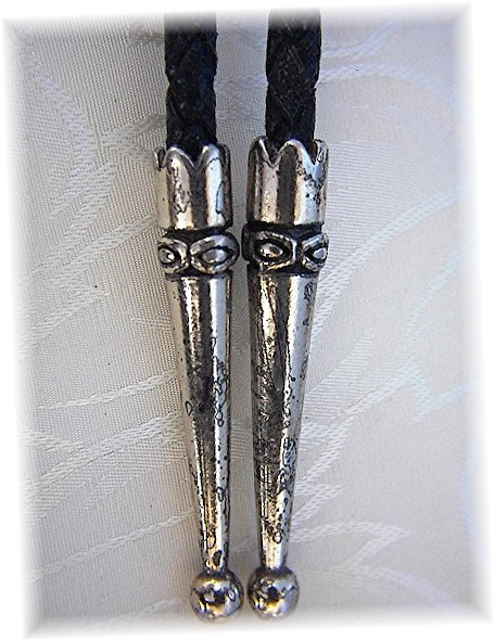 Silver Kachina Doll  Bolo Tie.