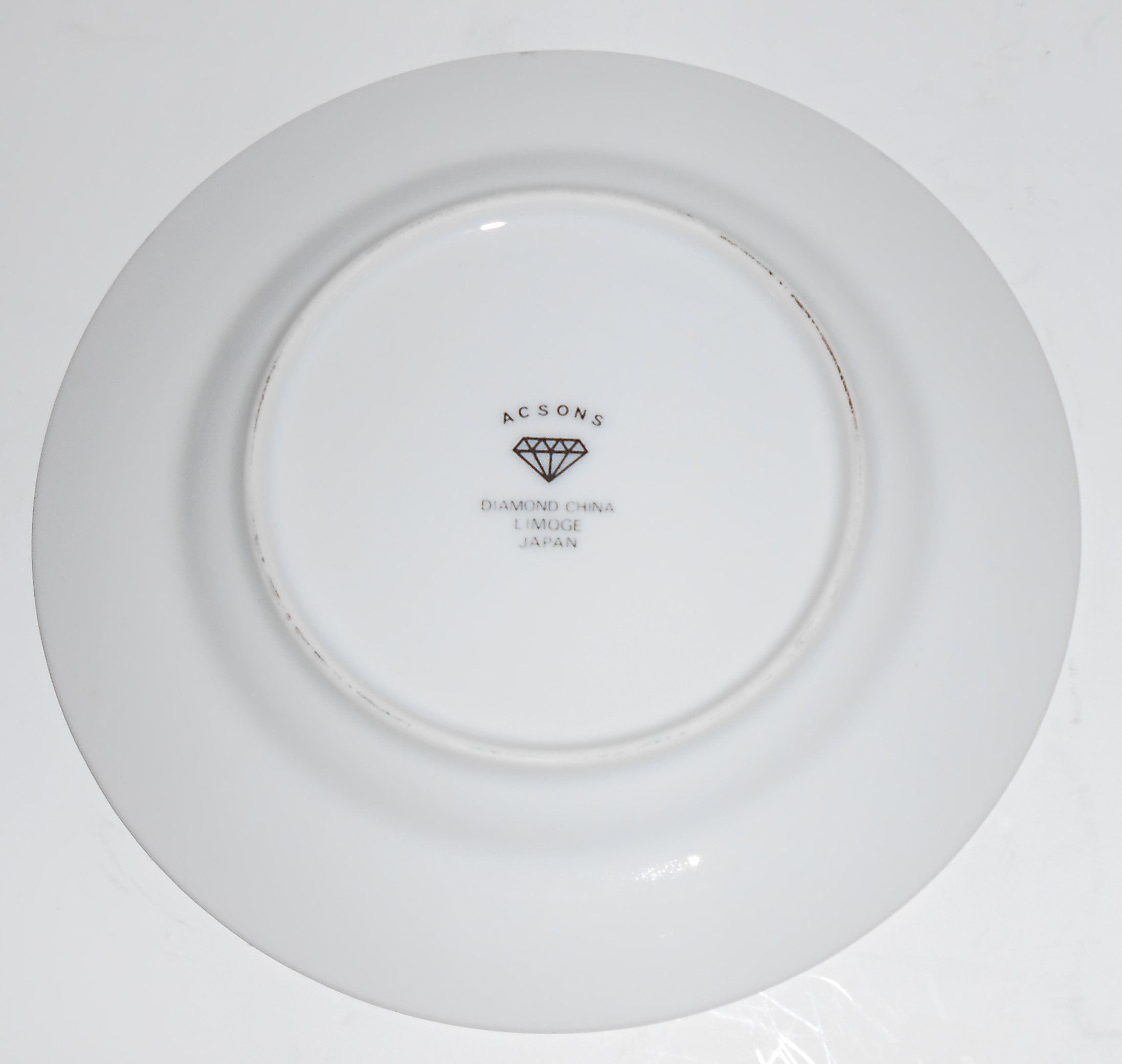 Acsons Porcelain China Limoge Floral W/Gold Band Bread