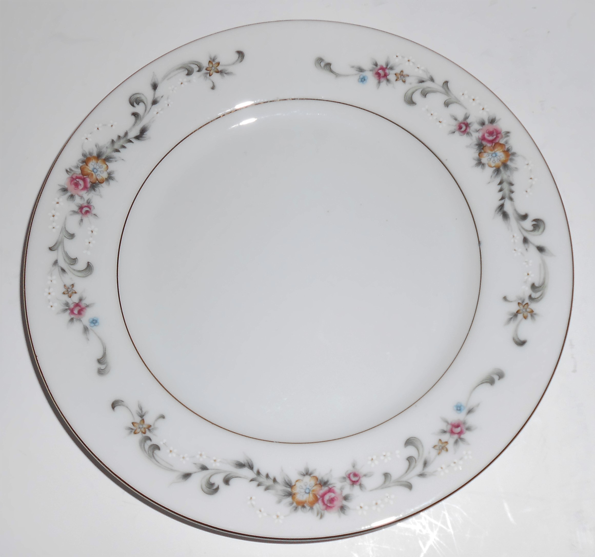 Acsons Porcelain China Limoge Floral W/Gold Band Bread