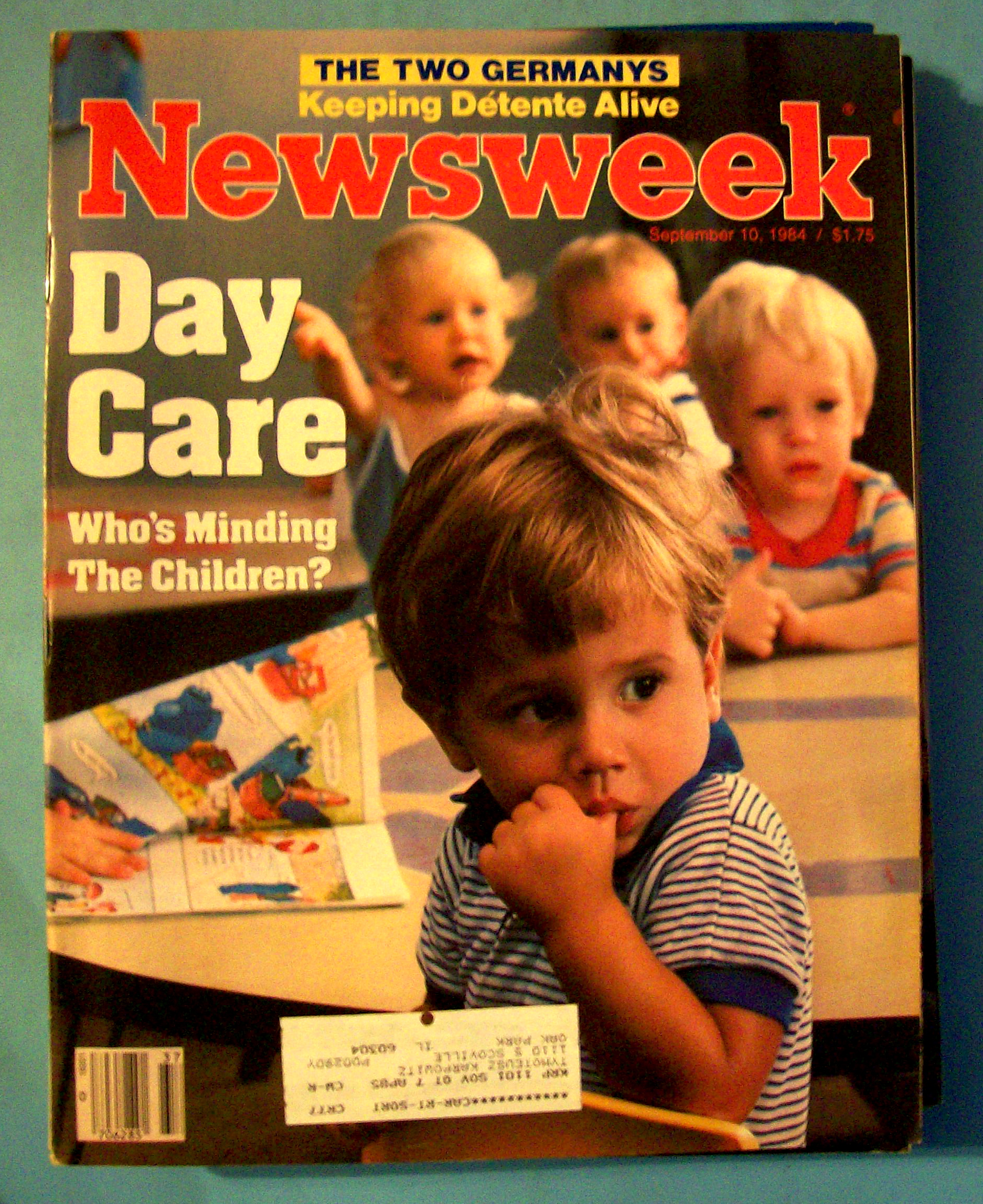 Newsweek Magazine - September 10, 1984 - Day Care