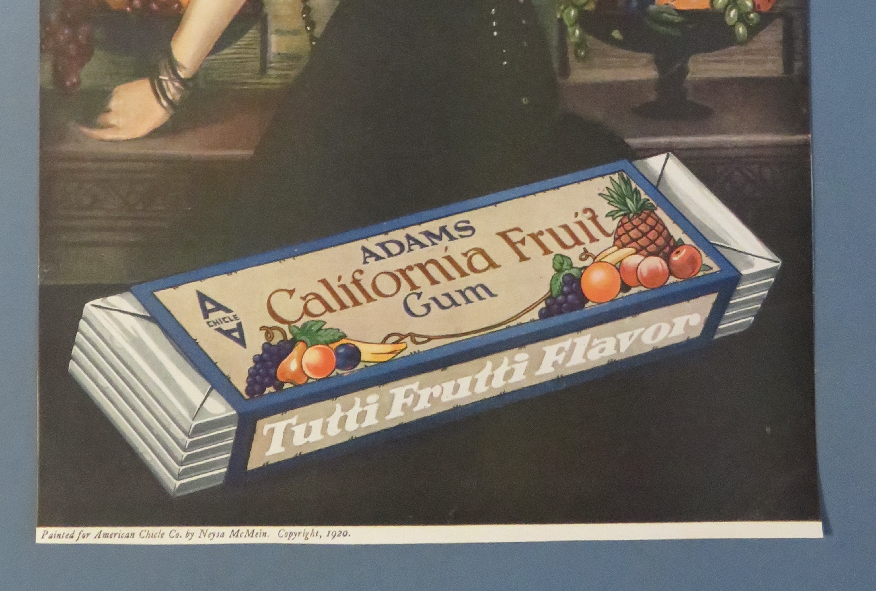 1920 Adams California Fruit Chewing Gum with Woman