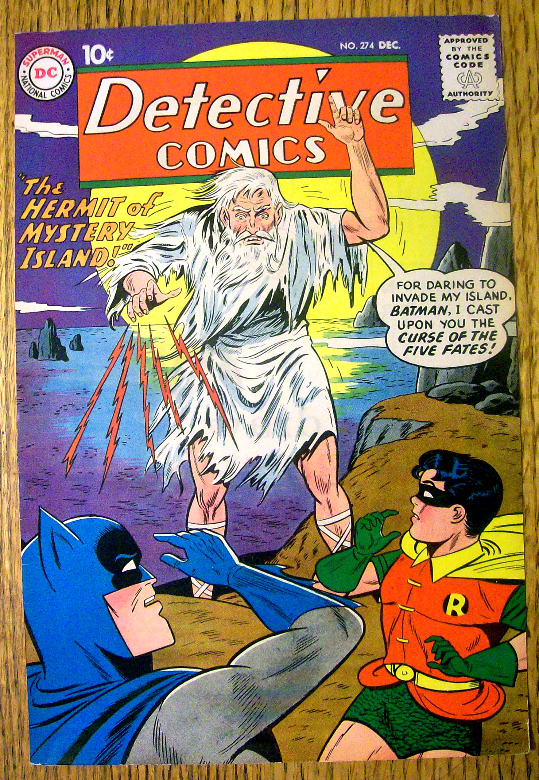 Detective Comic Cover-December 1958-Batman & Robin