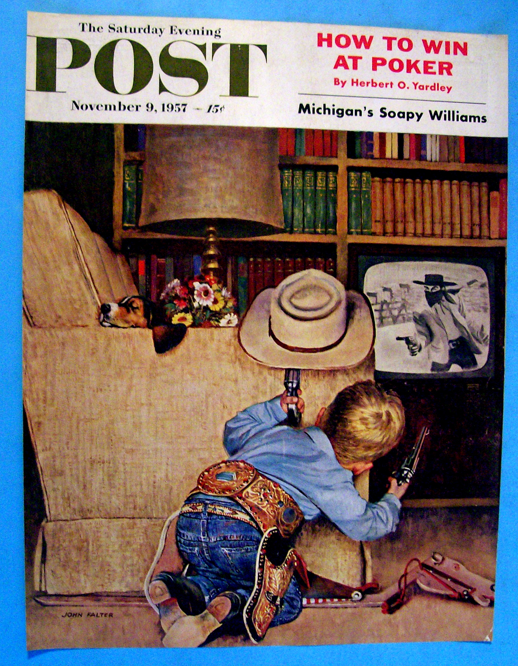 Saturday Evening Post Cover - Nov 9, 1957 - John Falter
