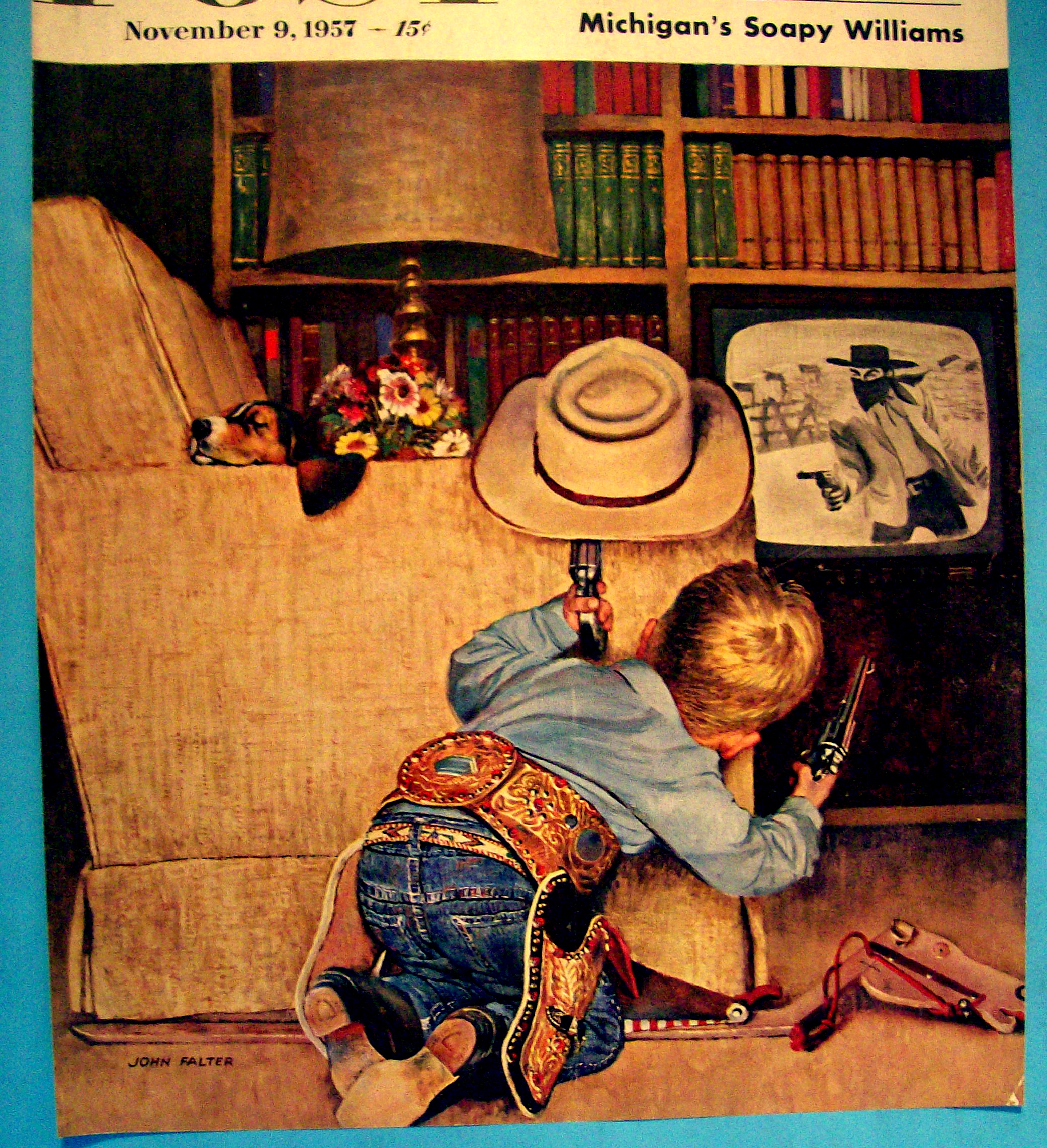 Saturday Evening Post Cover - Nov 9, 1957 - John Falter