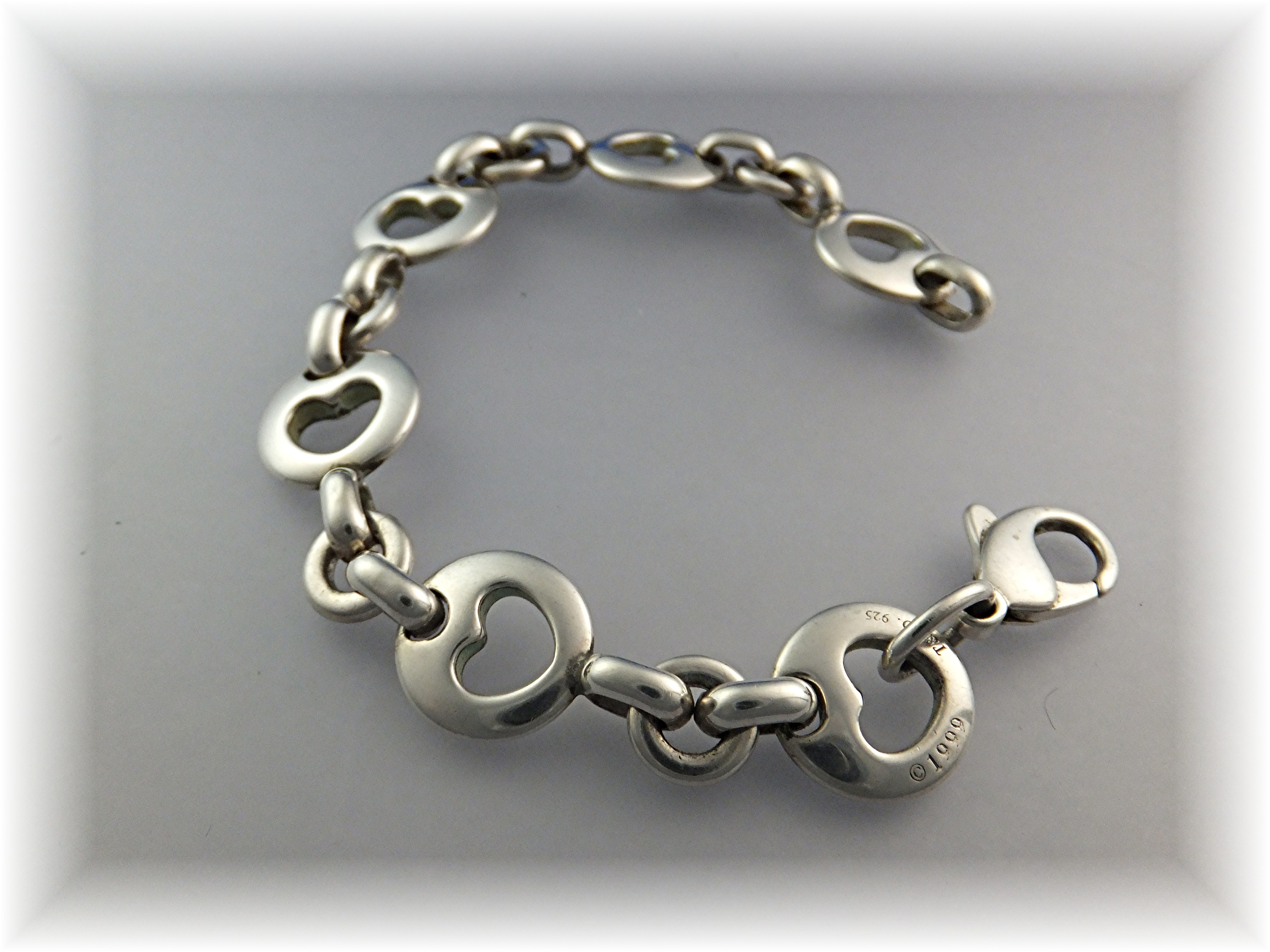Bracelet TIFFANY Sterling Silver Heart Bracelet 1999