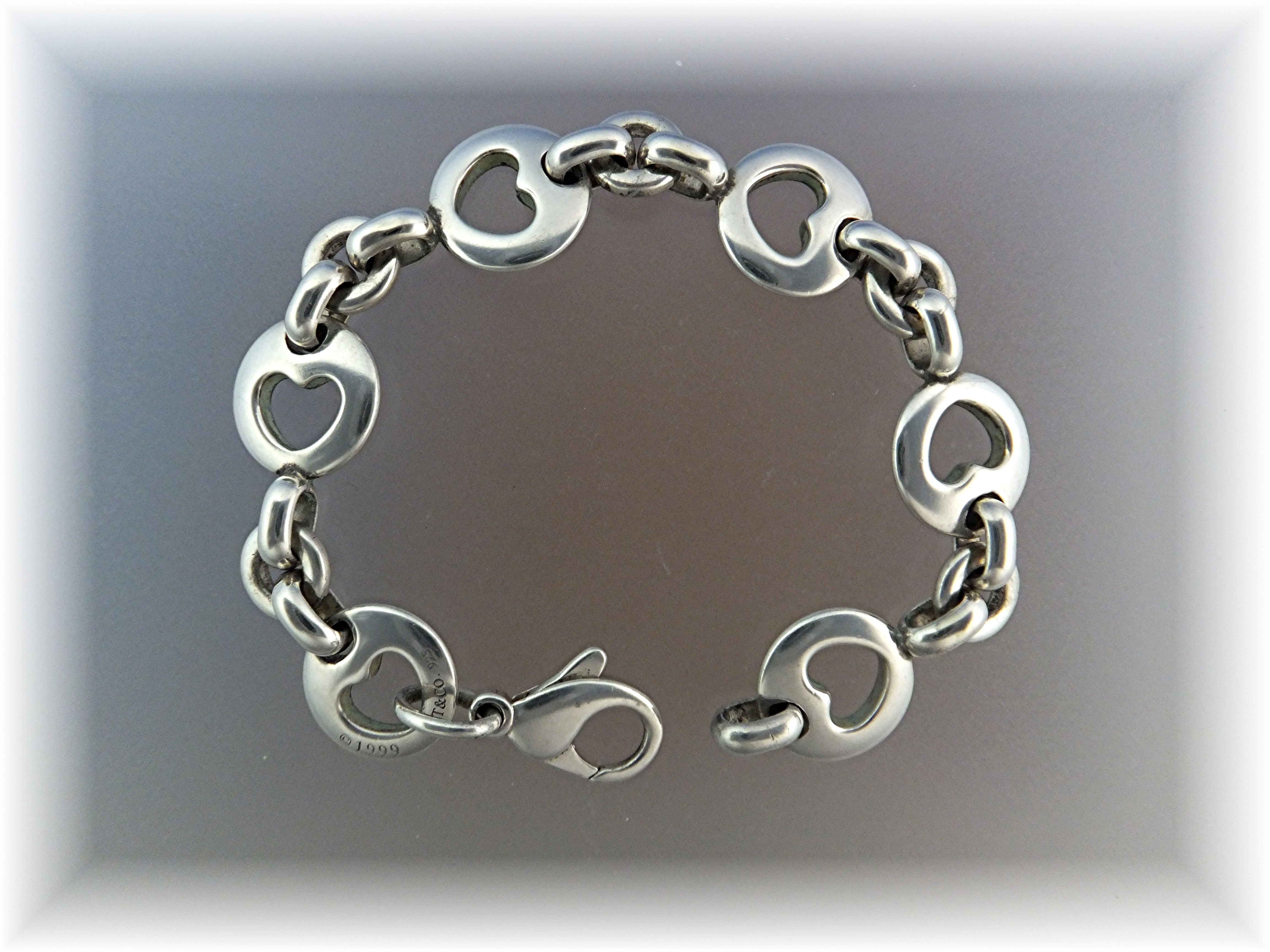 Bracelet TIFFANY Sterling Silver Heart Bracelet 1999
