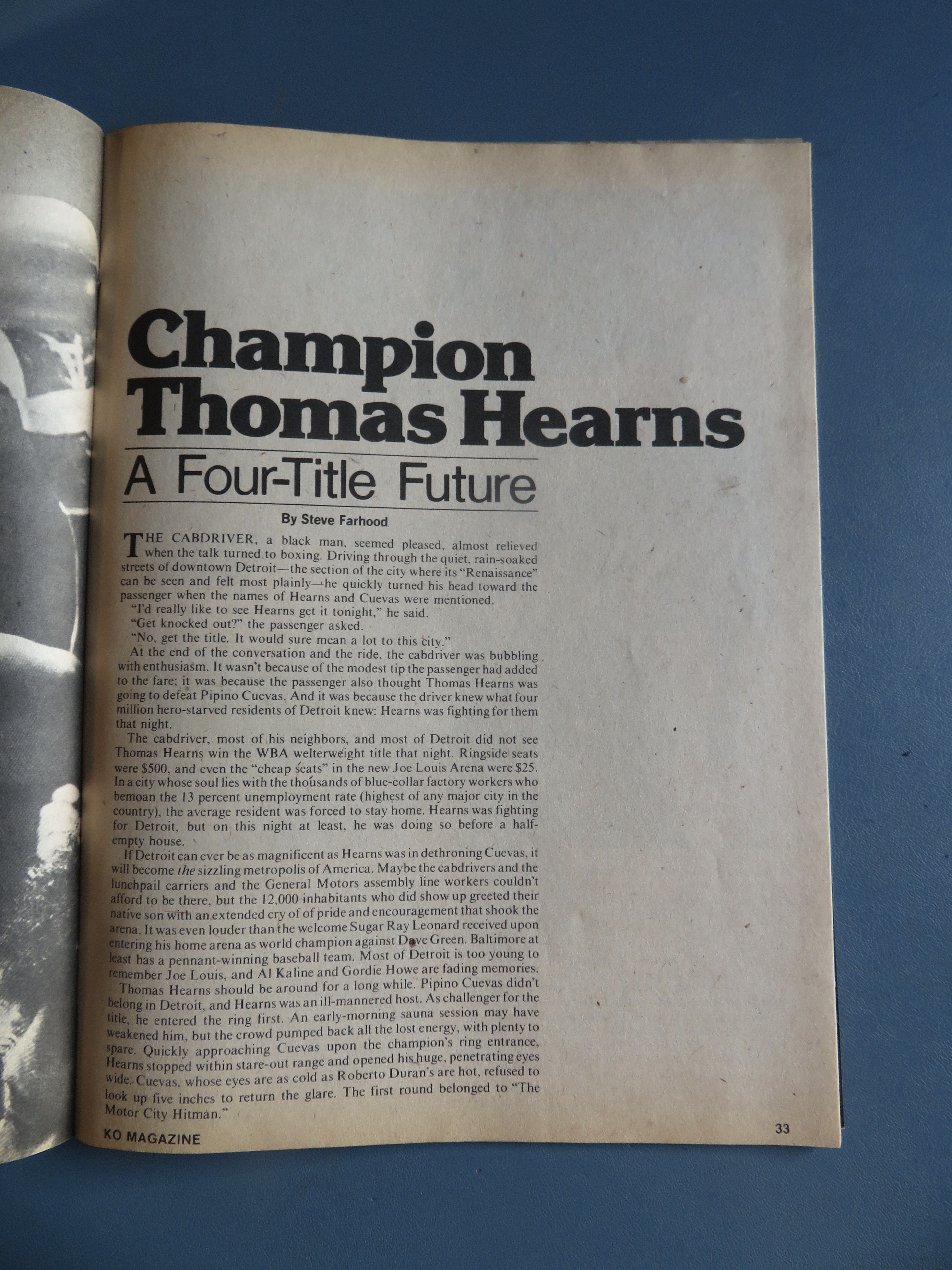 KO Magazine December 1980 Thomas Hearns
