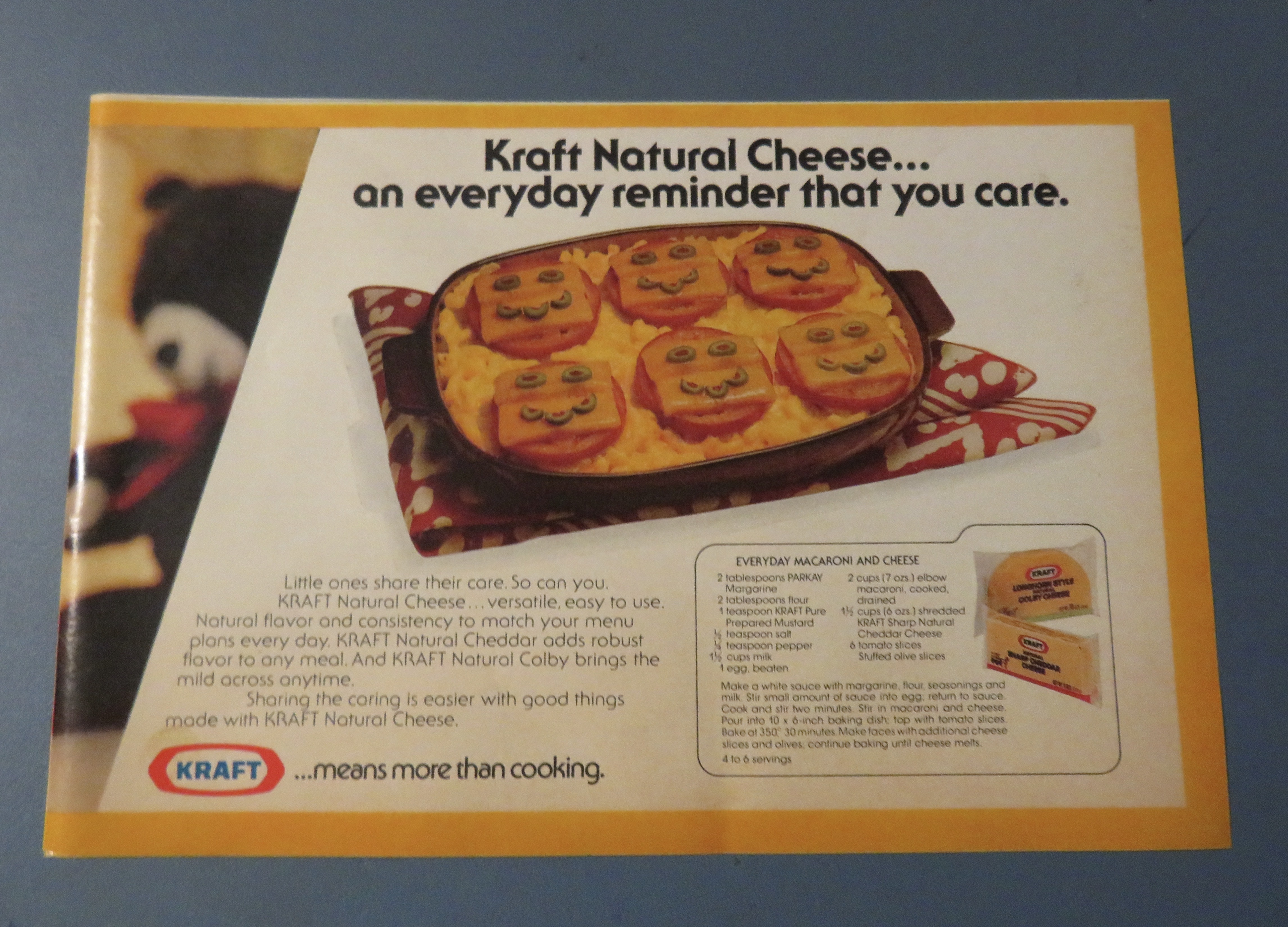 1978 Kraft Natural Cheese with Little Girl & Her Doll