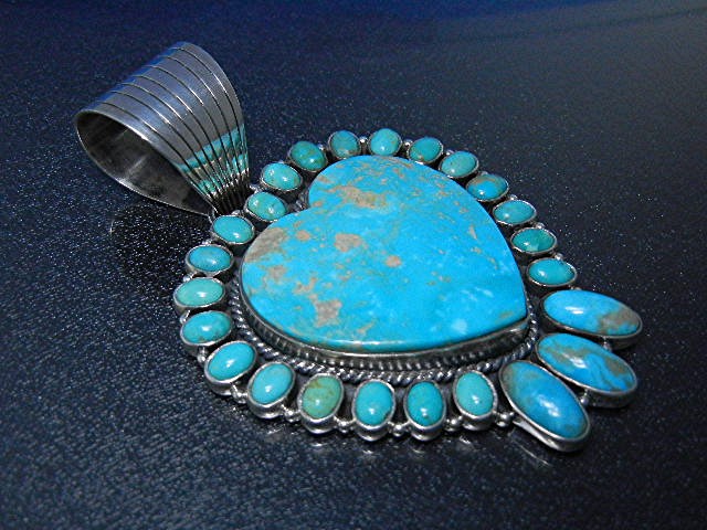 Dan Dodson Sterling Silver Kingman Turquoise Pendant
