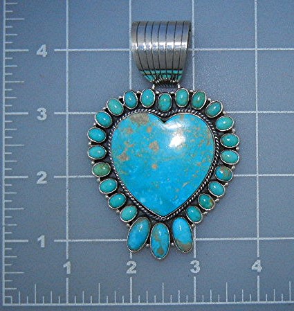 Dan Dodson Sterling Silver Kingman Turquoise Pendant