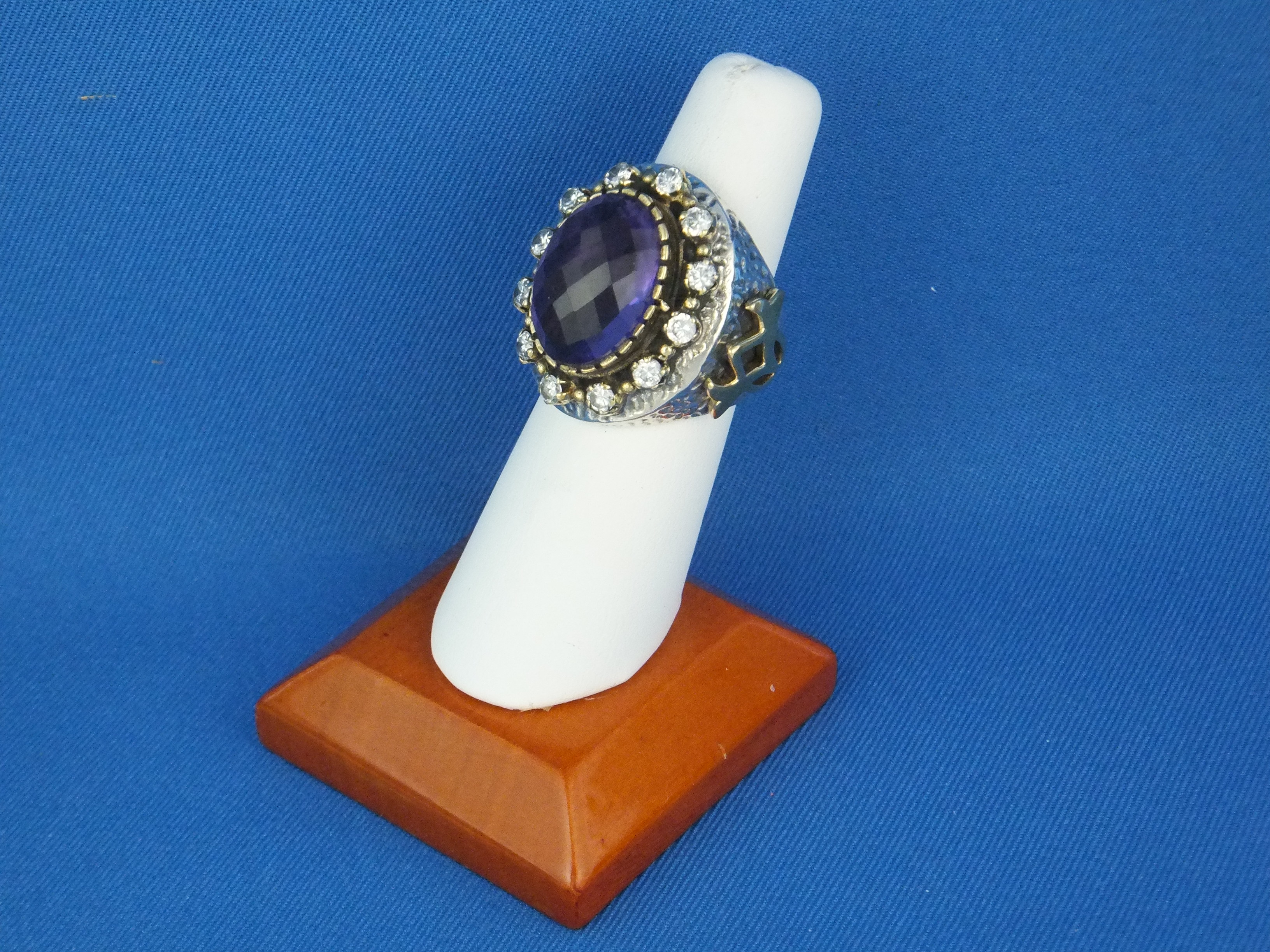 Ring Amethyst White Topaz Amethyst Sterling Silver