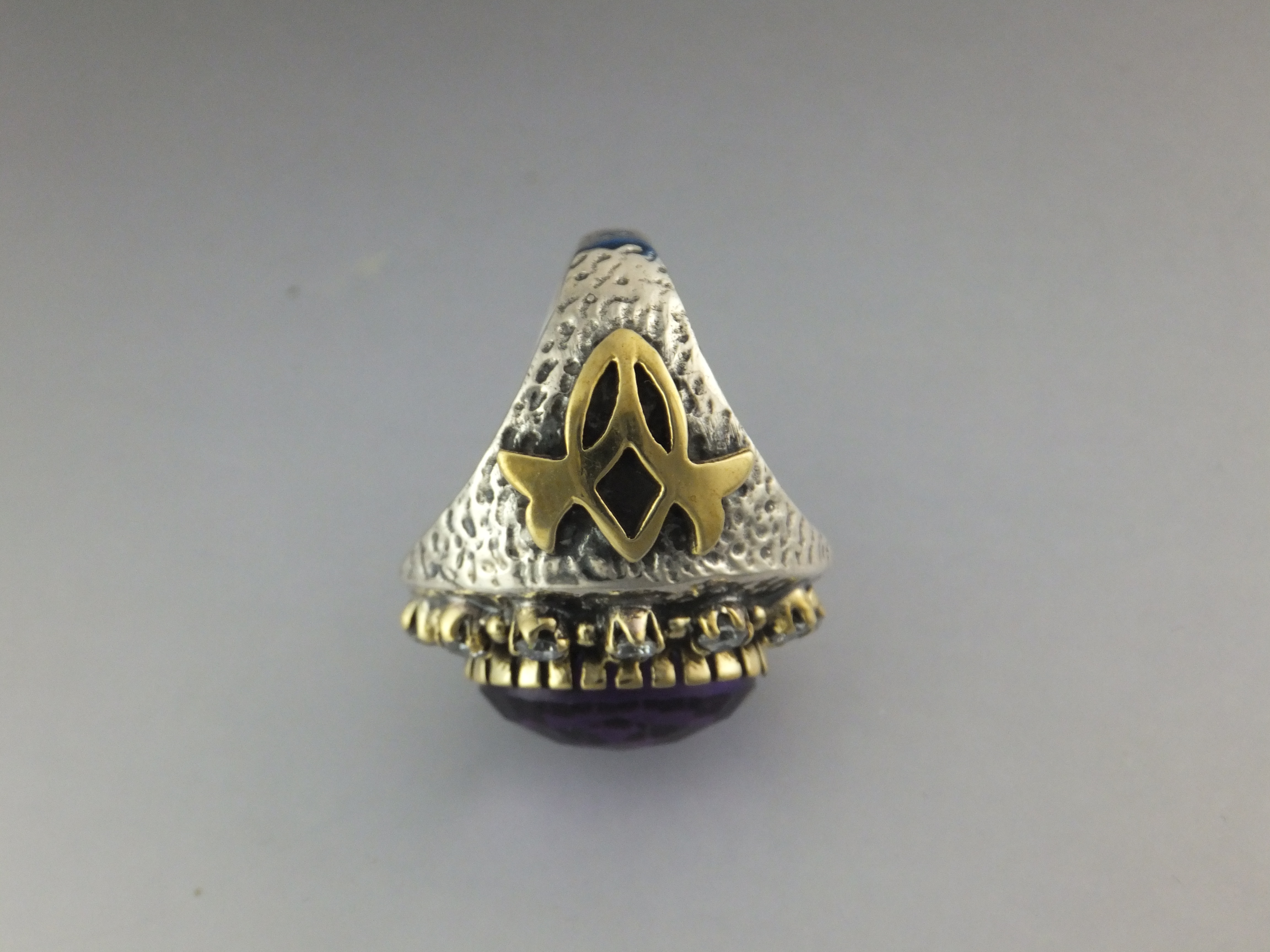 Ring Amethyst White Topaz Amethyst Sterling Silver