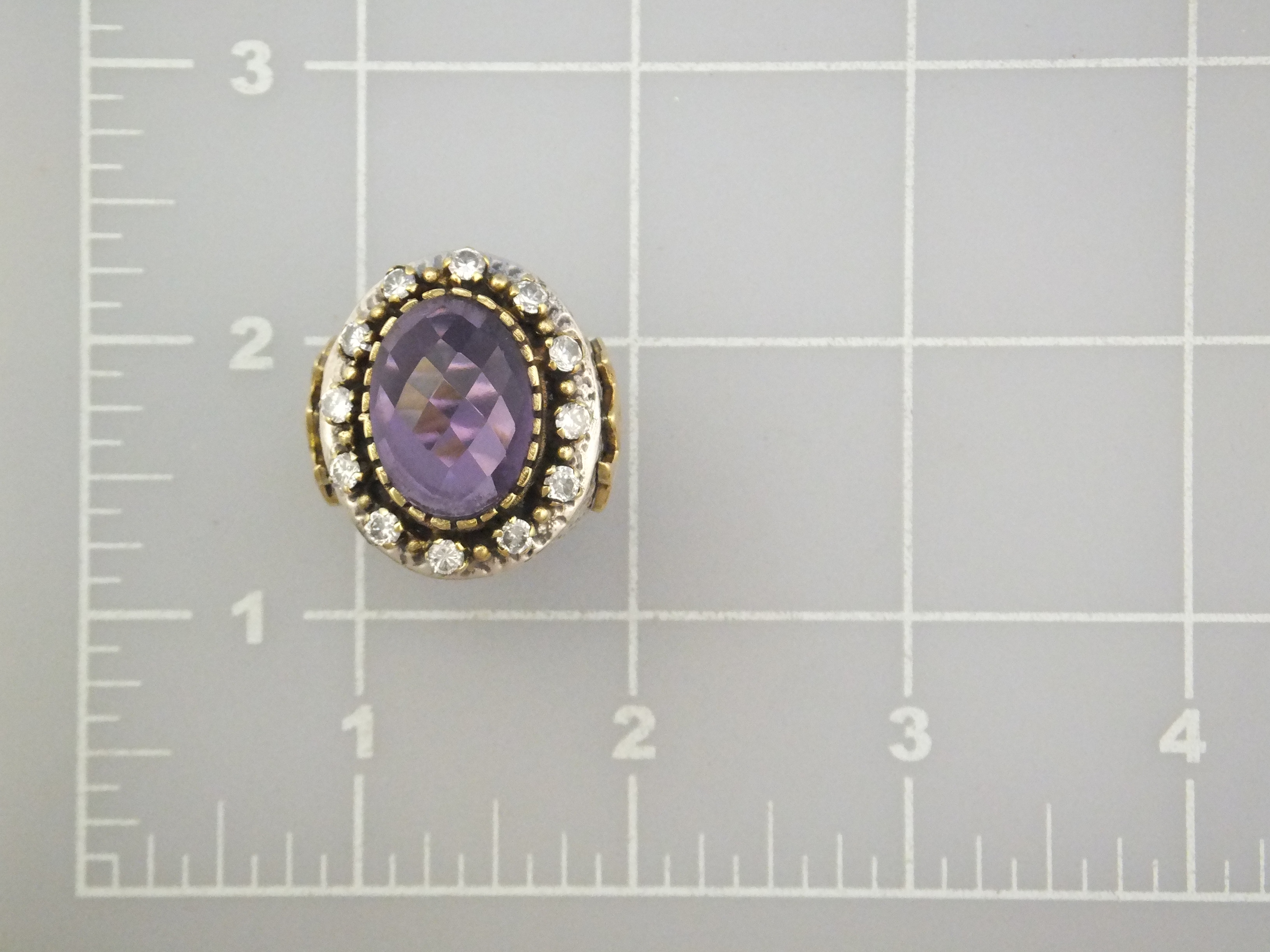 Ring Amethyst White Topaz Amethyst Sterling Silver
